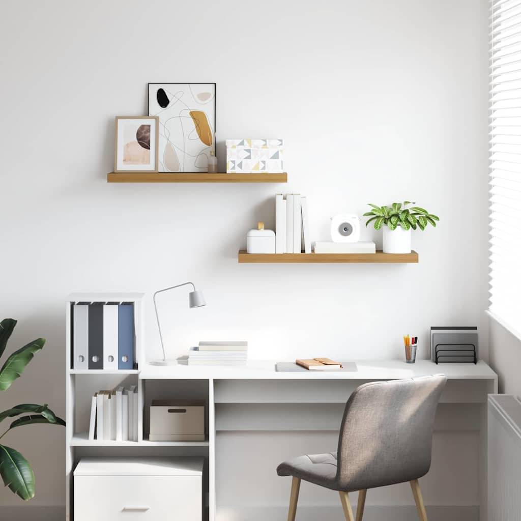 vidaXL Wandregal 2 pcs Braun 80 x 23,5 x 4 cm Holzwerkstoff