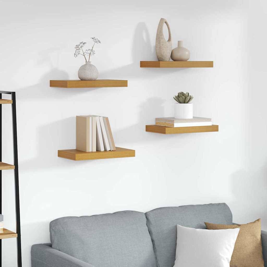 vidaXL Wandregal 4 pcs Beige 40 x 23,5 x 4 cm Holzwerkstoff