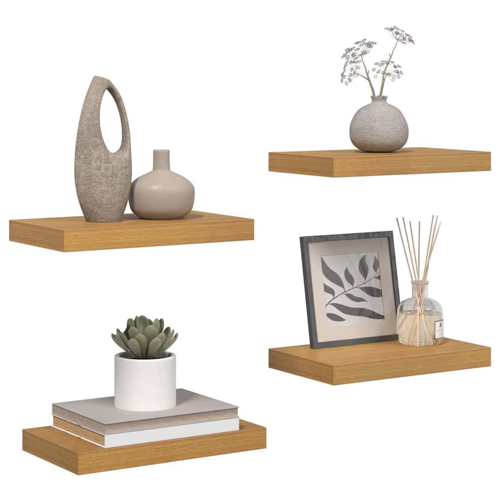 vidaXL Wandregal 4 pcs Beige 40 x 23,5 x 4 cm Holzwerkstoff