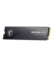 SPATIUM M650 PCIe 4.0 NVMe M.2 SSD mit elegantem schwarzem Design, auf der linken Seite ein Logo präsentierend.