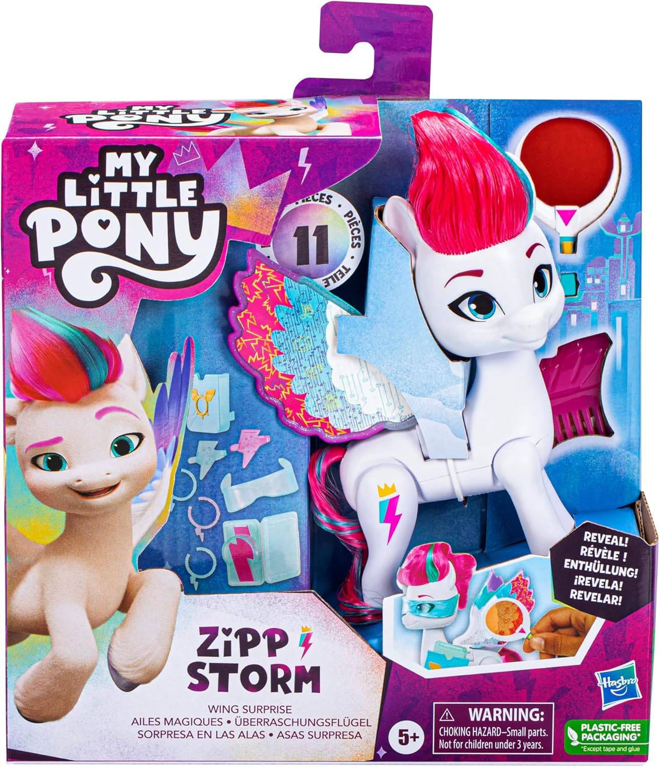 My Little Pony Puppen Zipp Sturmflügel + Überraschung 5,5 Zoll + Zubehör 5+