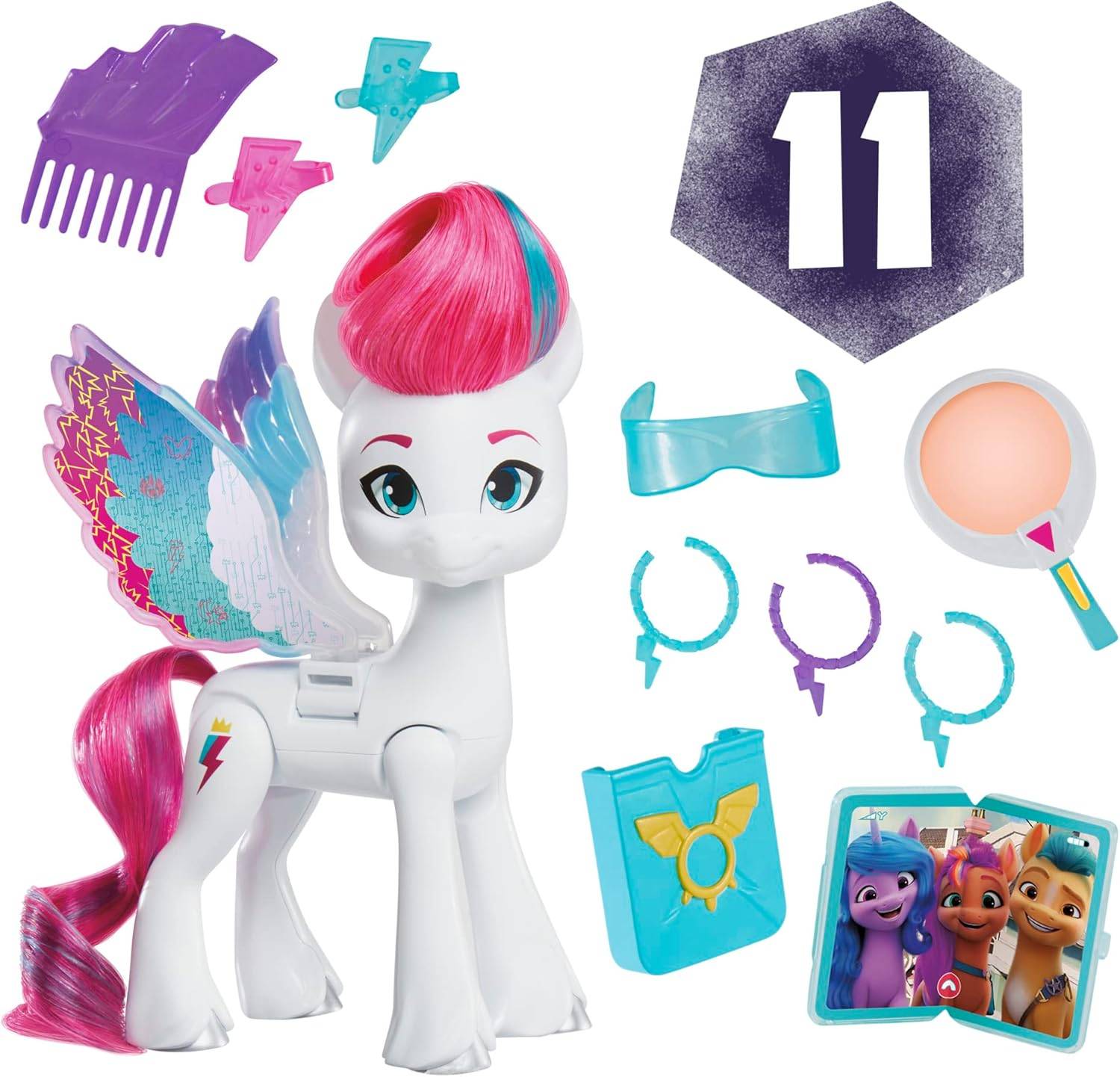 My Little Pony Puppen Zipp Sturmflügel + Überraschung 5,5 Zoll + Zubehör 5+