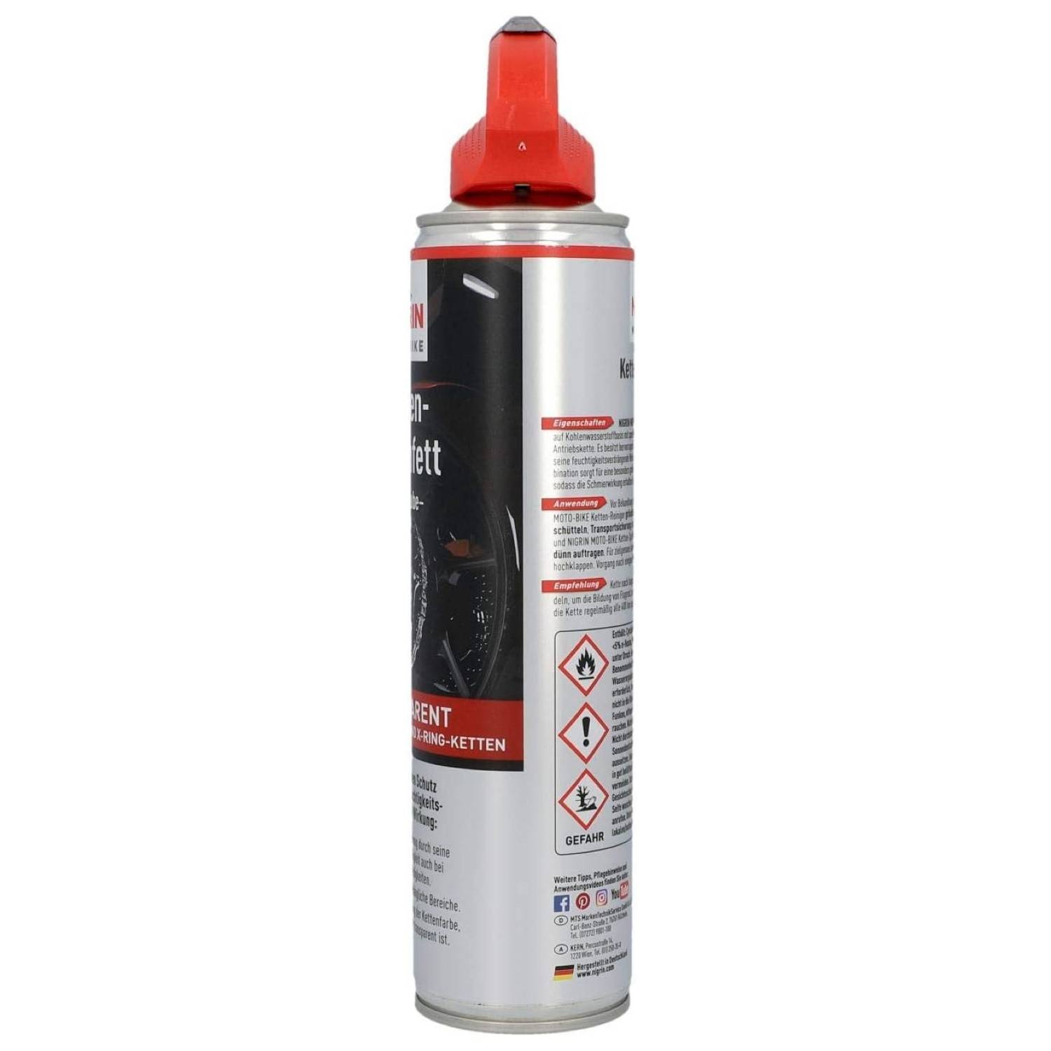 Nigrin Moto-Bike Ketten-Fett Sprüh-Fett Spray 400ml Motorrad O Z X Ring-Kette
