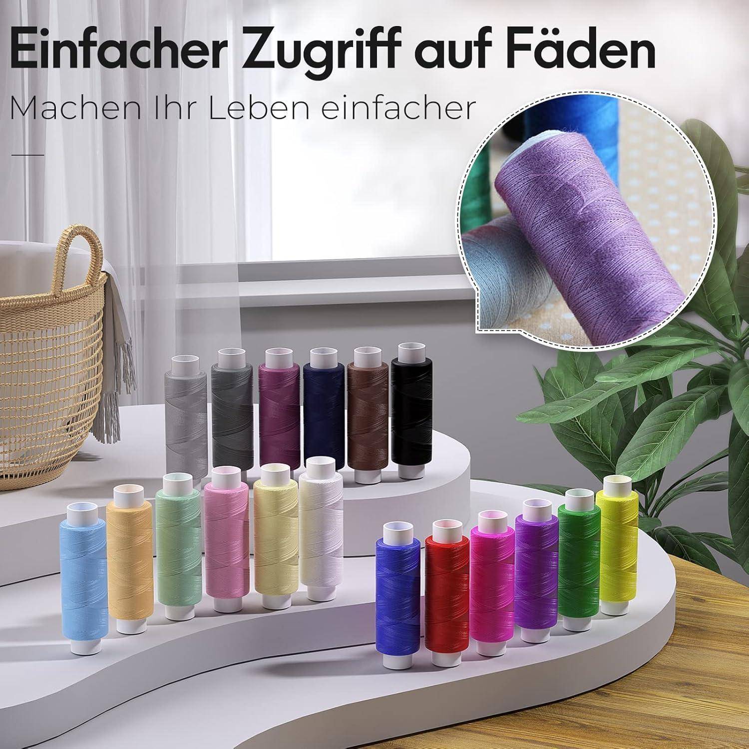 Nähset für Reise Camping mit Nähzubehör und Zubehör in M Schwarz