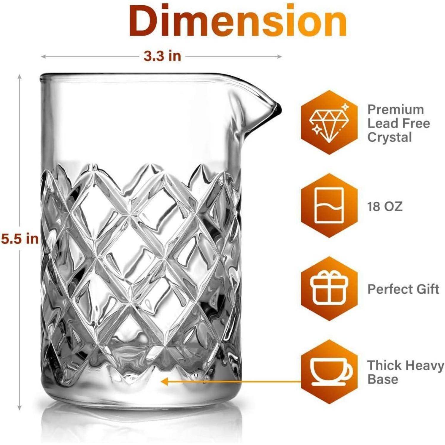 Premium 18oz Kristall Cocktail Rührglas Zubehör für Bars