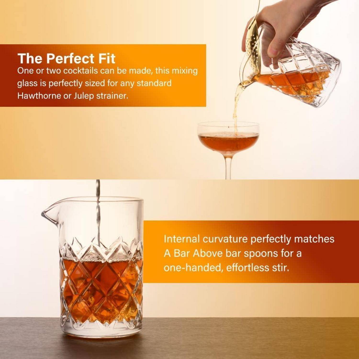 Premium 18oz Kristall Cocktail Rührglas Zubehör für Bars