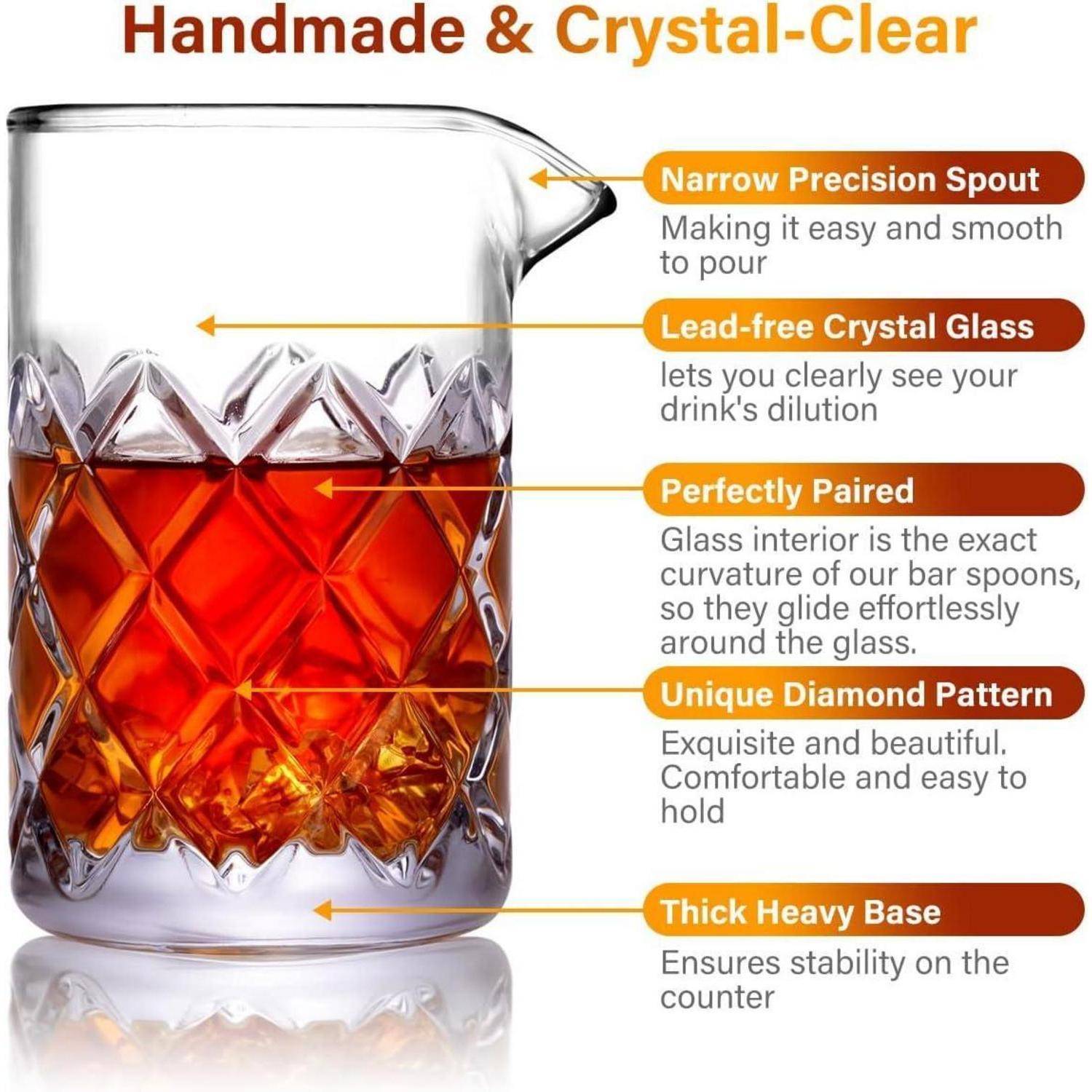 Premium 18oz Kristall Cocktail Rührglas Zubehör für Bars
