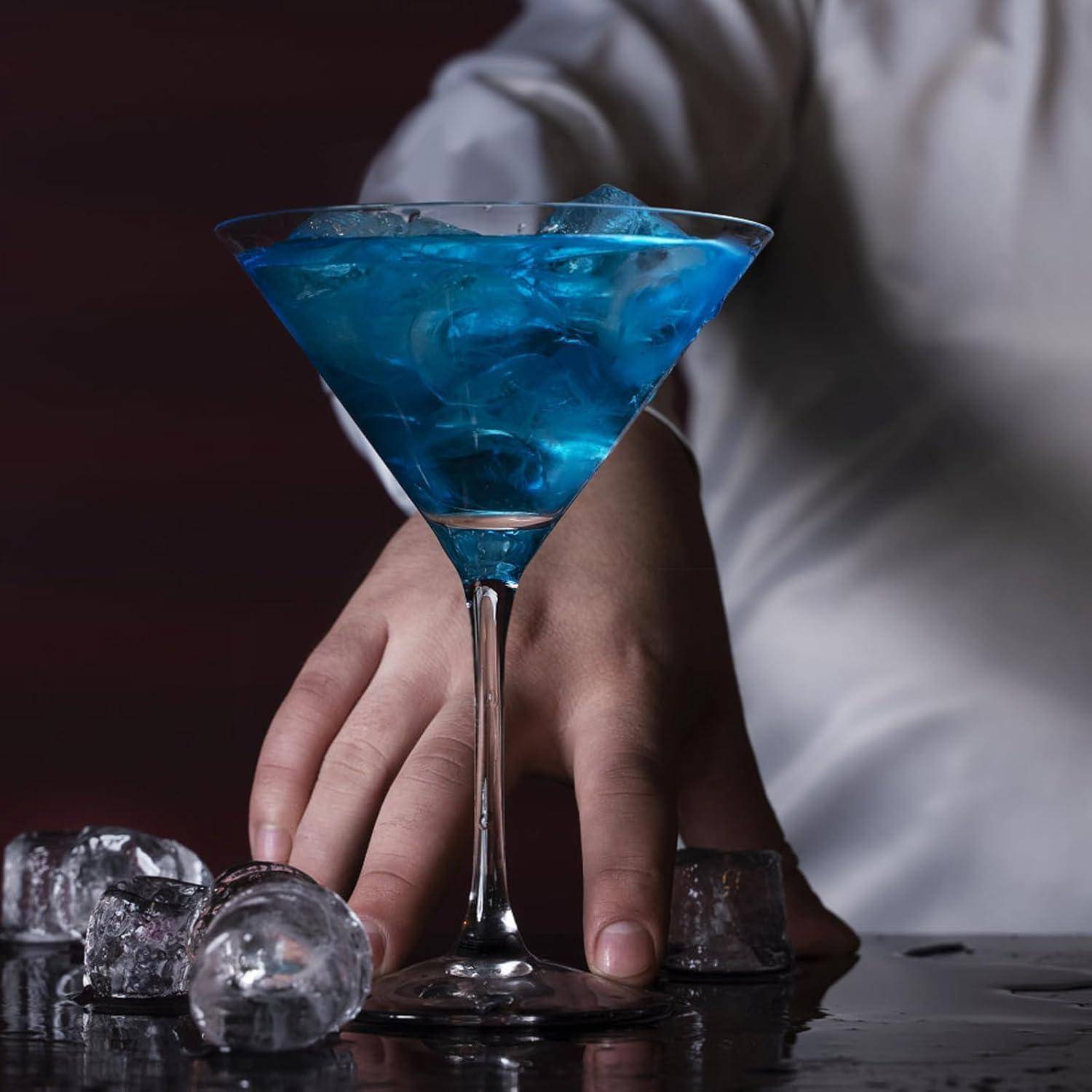 Martini Gläser Cocktailgläser 2er Set Kristall 240ml mit Geschenkbox