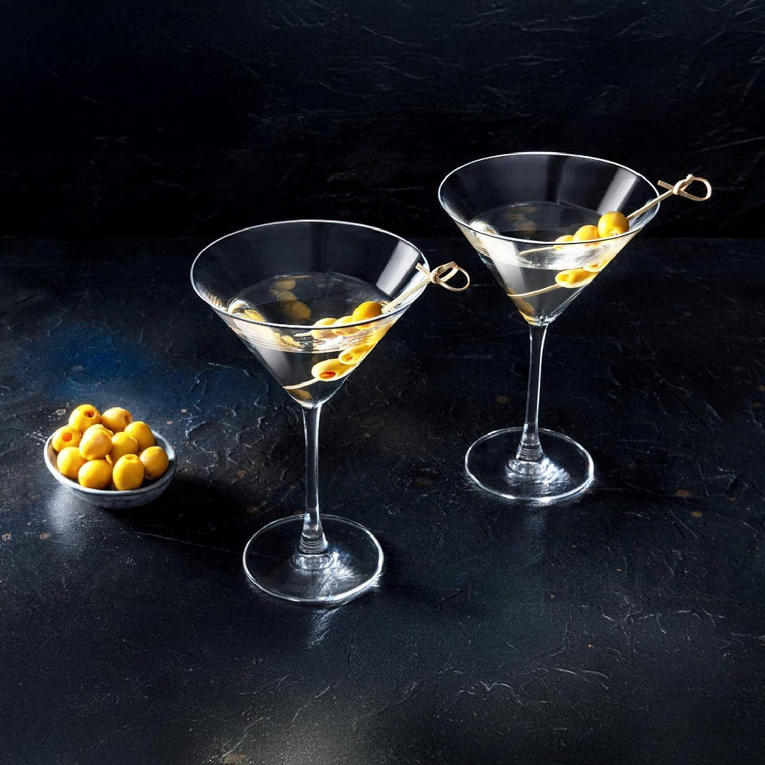 Martini Gläser Cocktailgläser 2er Set Kristall 240ml mit Geschenkbox