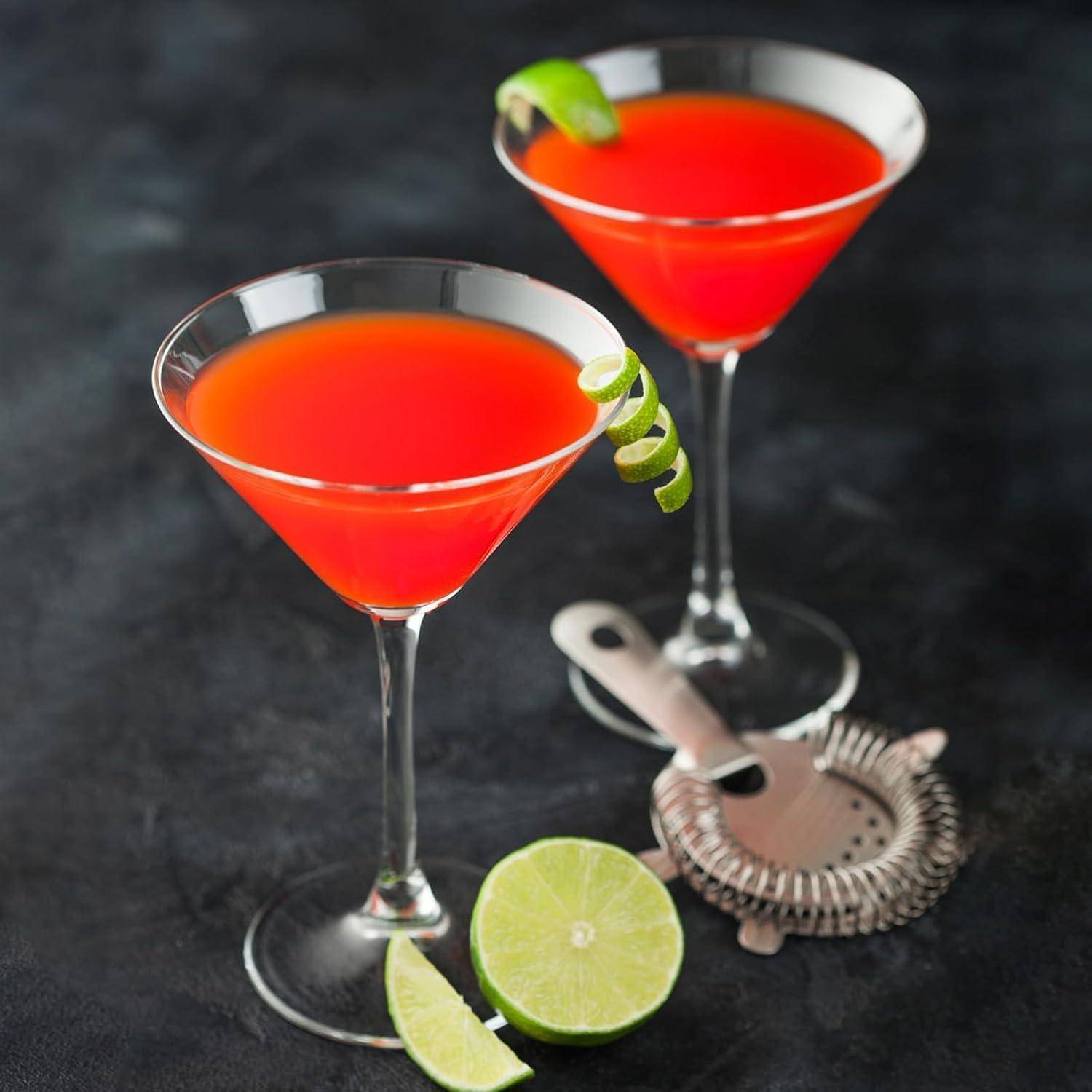 Martini Gläser Cocktailgläser 2er Set Kristall 240ml mit Geschenkbox
