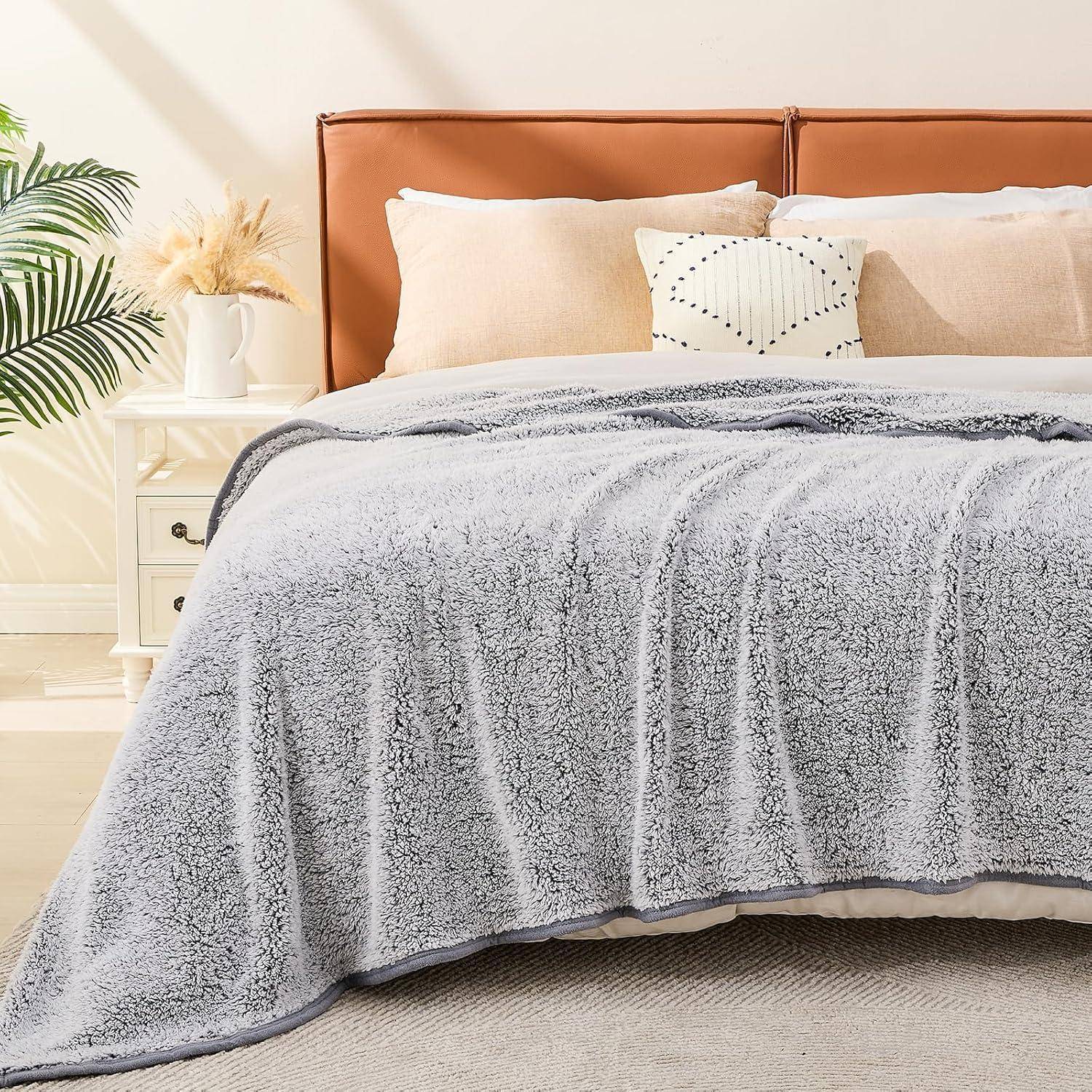 Kuscheldecke Flauschig Sofadecke Sherpa Doppelgesicht Extra 130x150cm