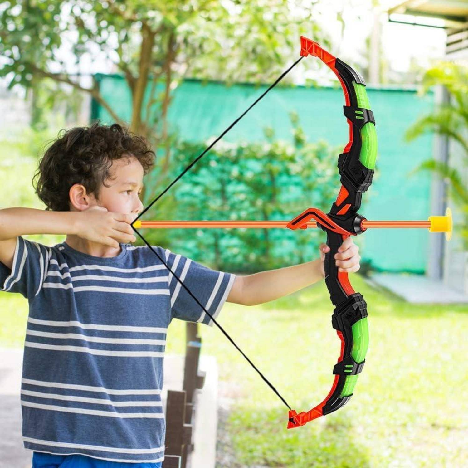 Pfeil und Bogen Set für Kinder mit LED-Leuchten und Zielscheibe