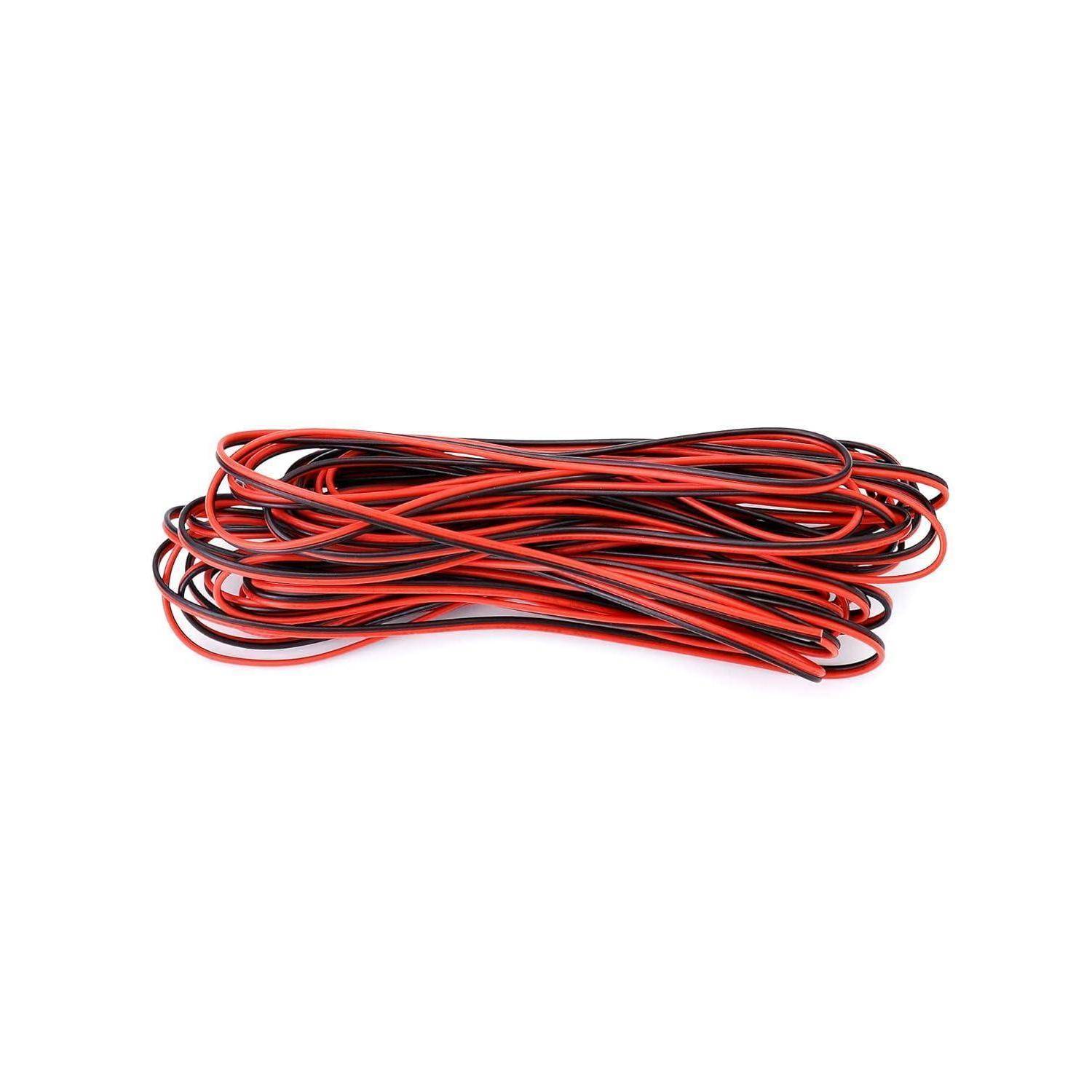 10 Meter 22AWG Elektrischer Draht, 2-adriges schwarz-rotes