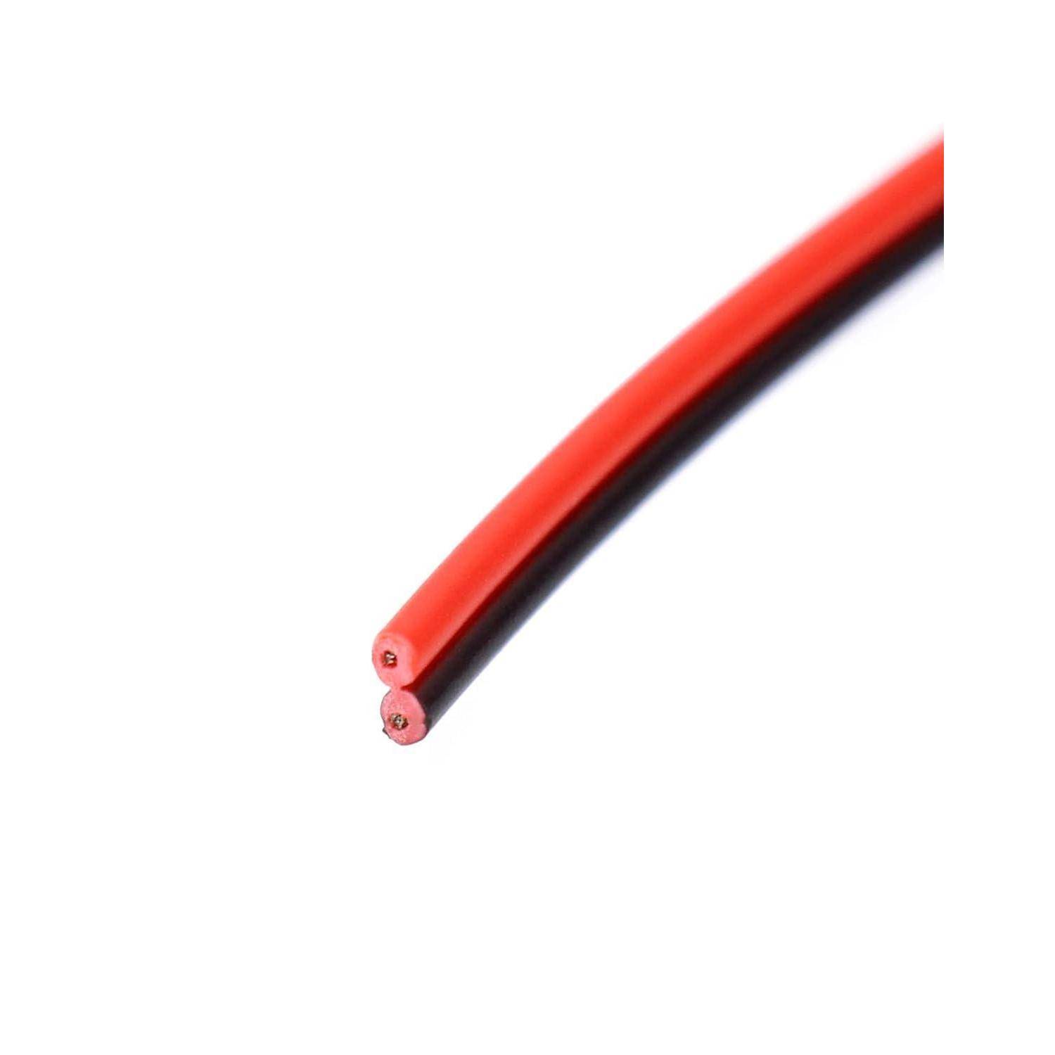 10 Meter 22AWG Elektrischer Draht, 2-adriges schwarz-rotes