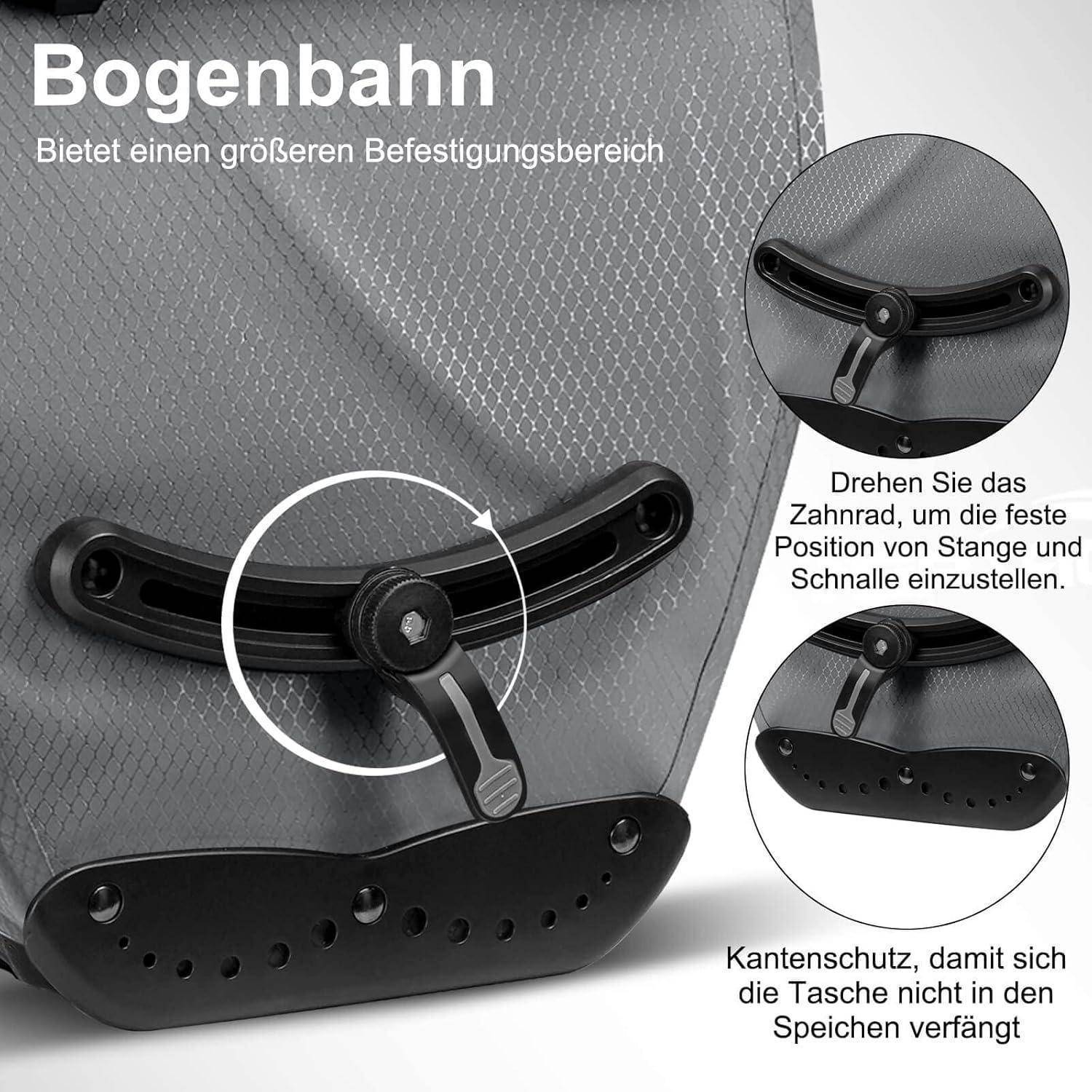 Fahrradtasche Gepäckträger Wasserdicht 23-28L Reflektoren Neue