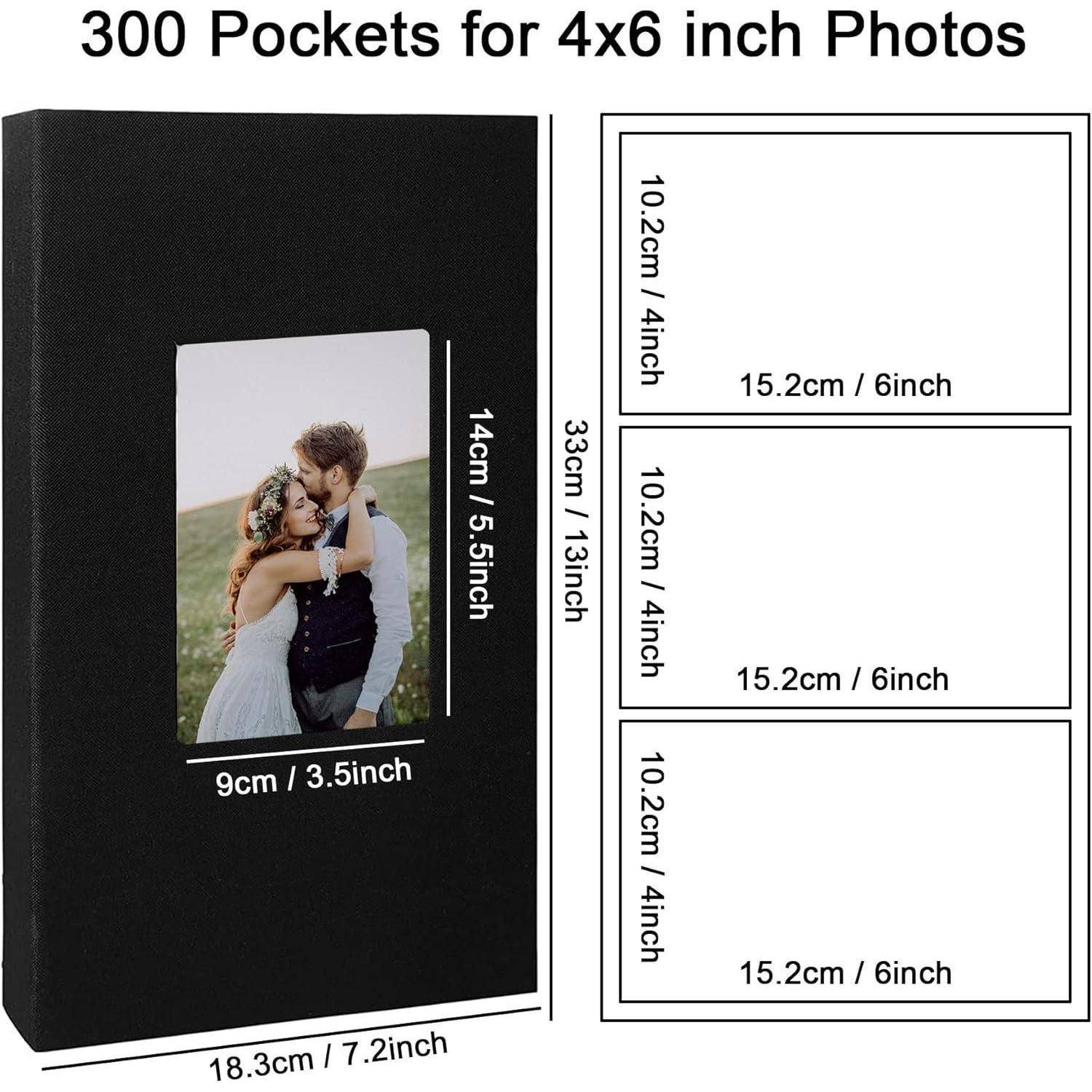 Fotoalbum 300 Fotos 10x15CM 100 Seiten Traditionelles Einsteckalbum