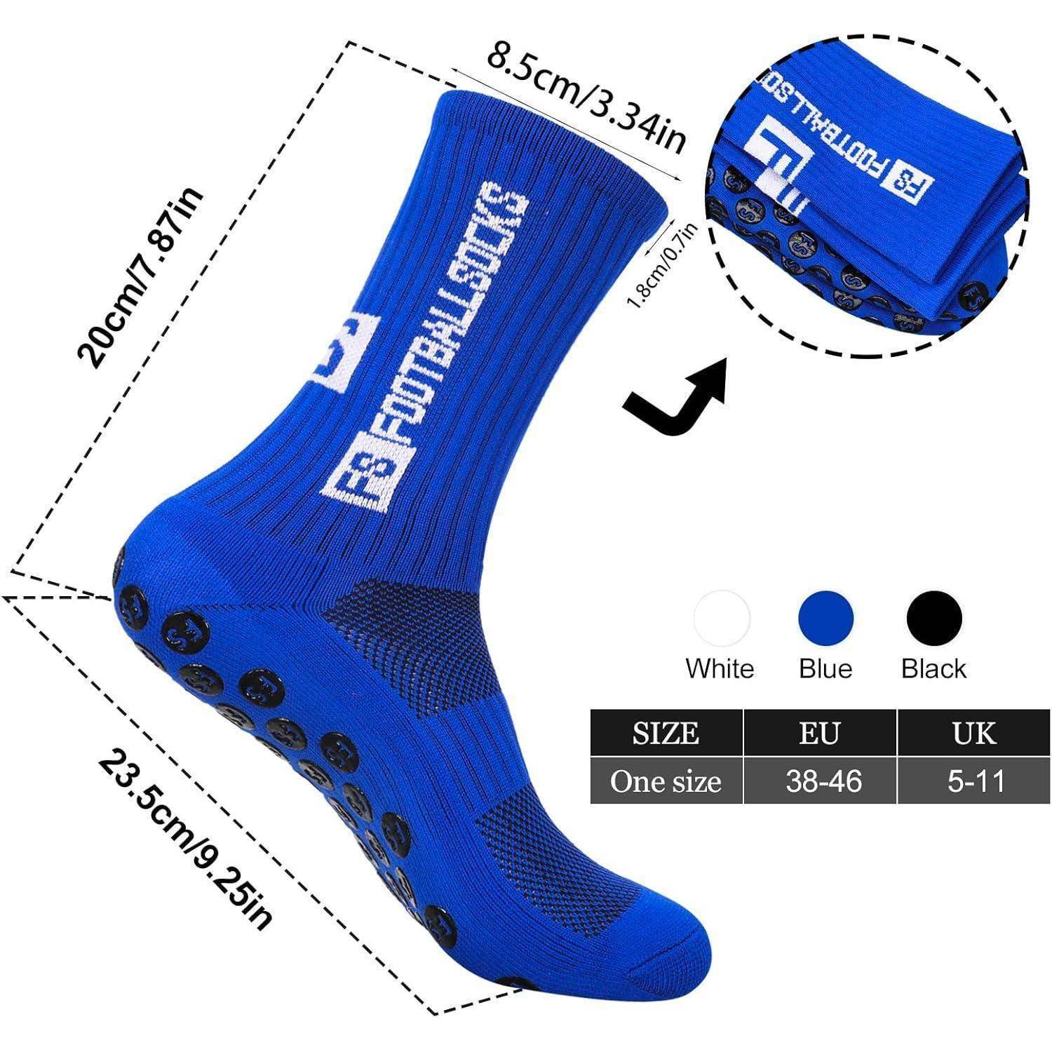 3 Paare Sportsocken Herren 38-46 Anti Rutsch Grip Fußballsocken