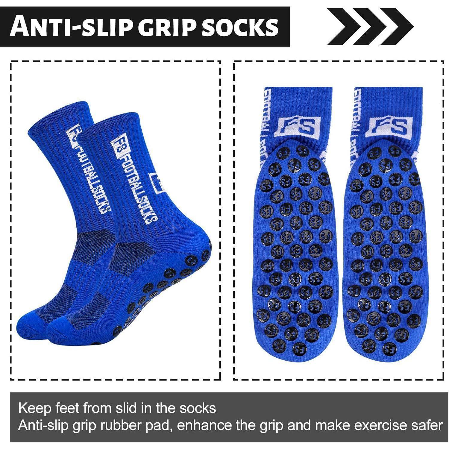 3 Paare Sportsocken Herren 38-46 Anti Rutsch Grip Fußballsocken