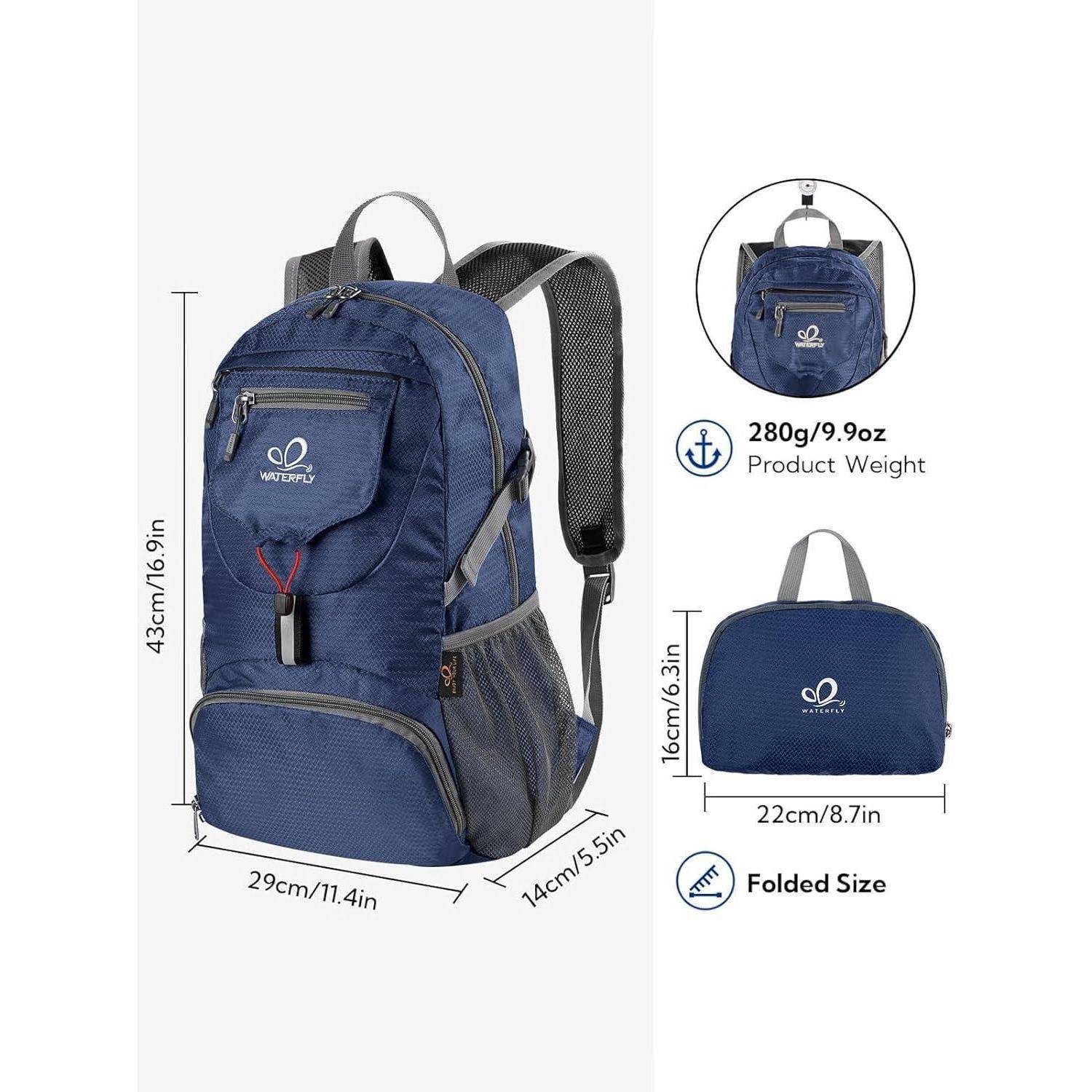 Ultraleichter Faltbarer 20L Rucksack: Wandern Camping
