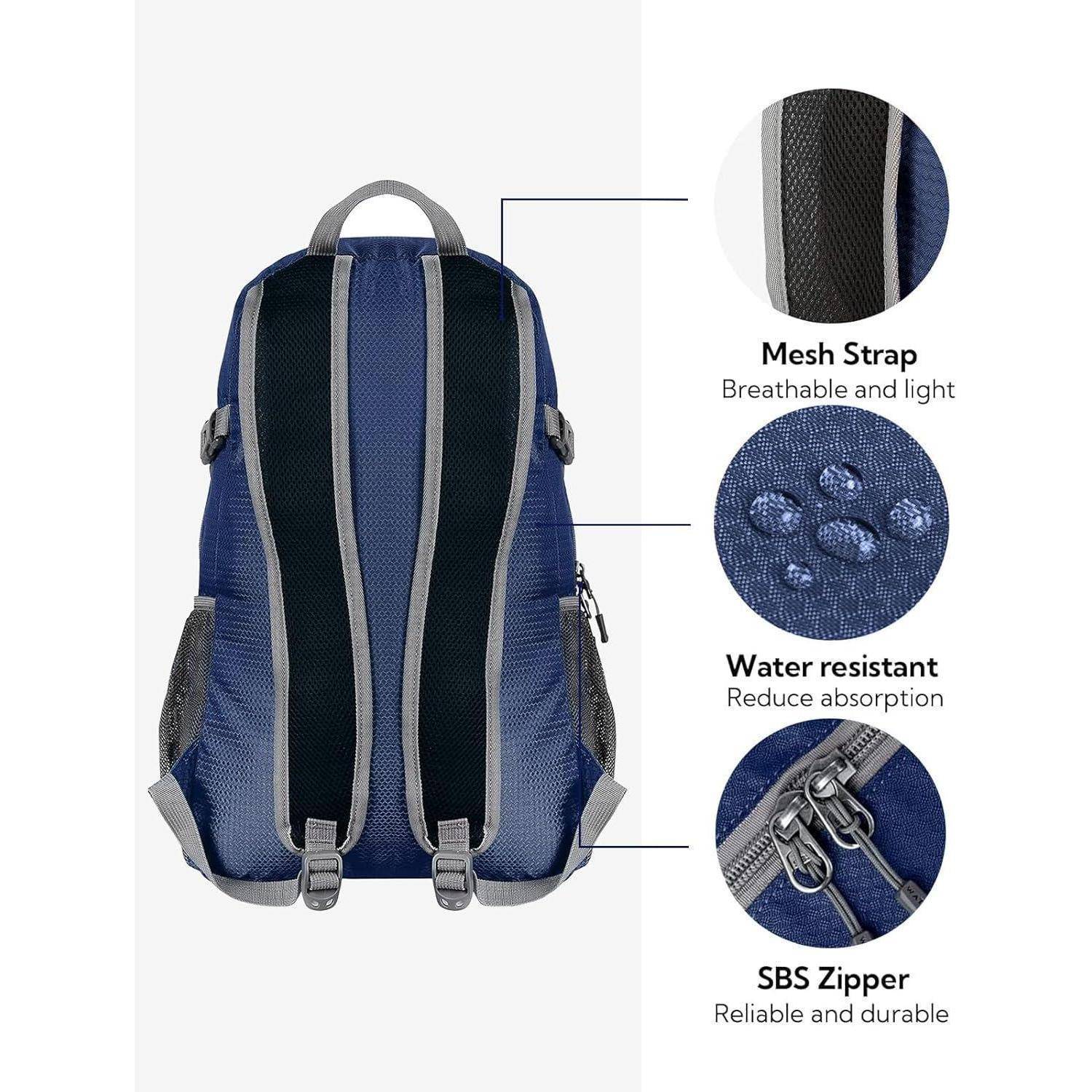 Ultraleichter Faltbarer 20L Rucksack: Wandern Camping