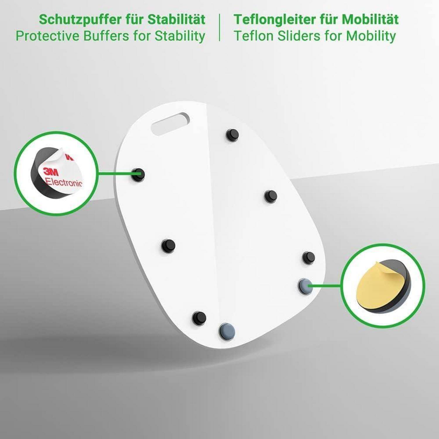 Gleitbrett für Thermomix TM6 TM5 | Acryl Rollbrett mit Silikonpads