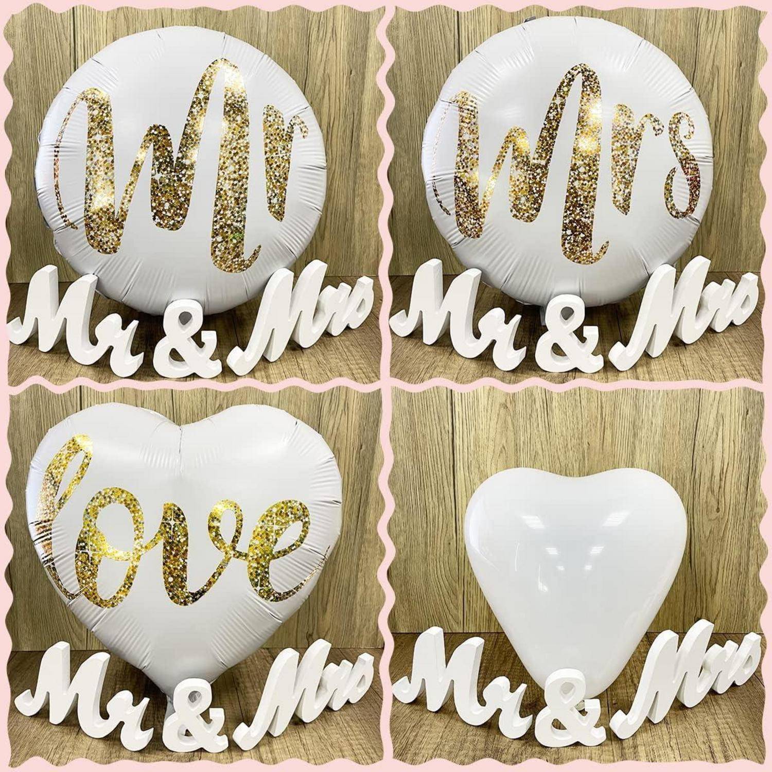 Hochzeitsdeko Set Just Married Girlande 23 Ballons Mr Mrs Deko