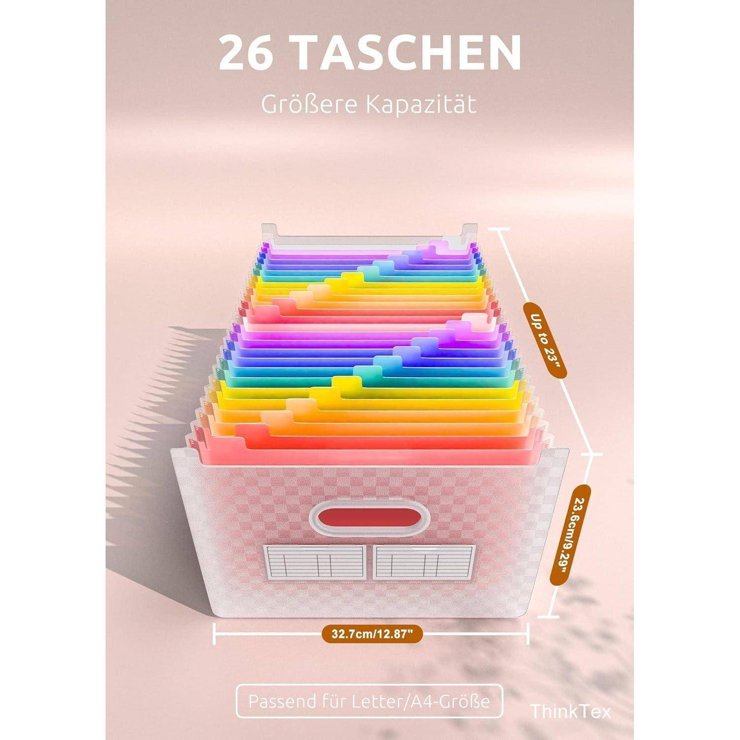 Akkordeon-Aktenordner mit 26