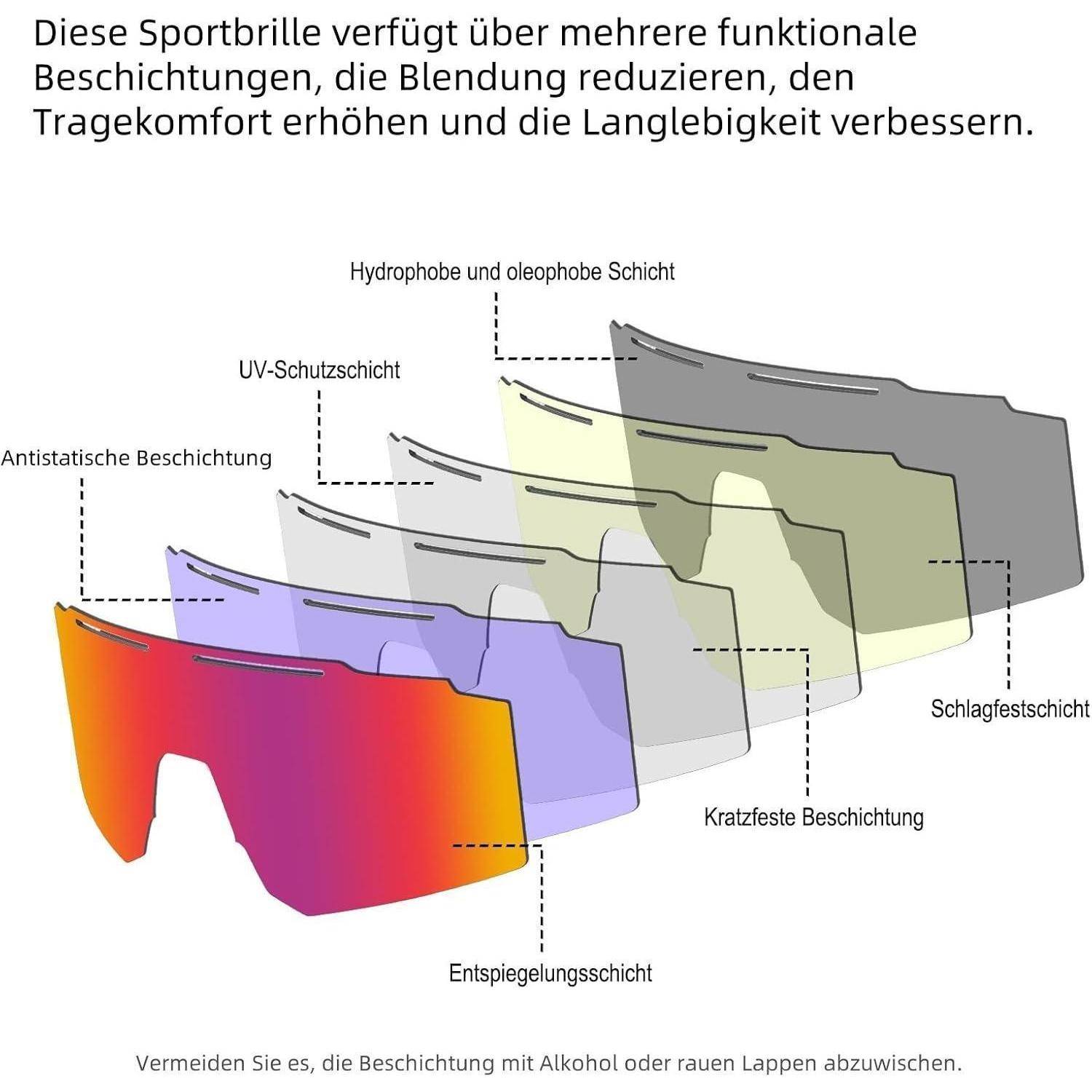 Fahrradbrille Polarisierte Sonnenbrille UV400 Outdoor Sportarten