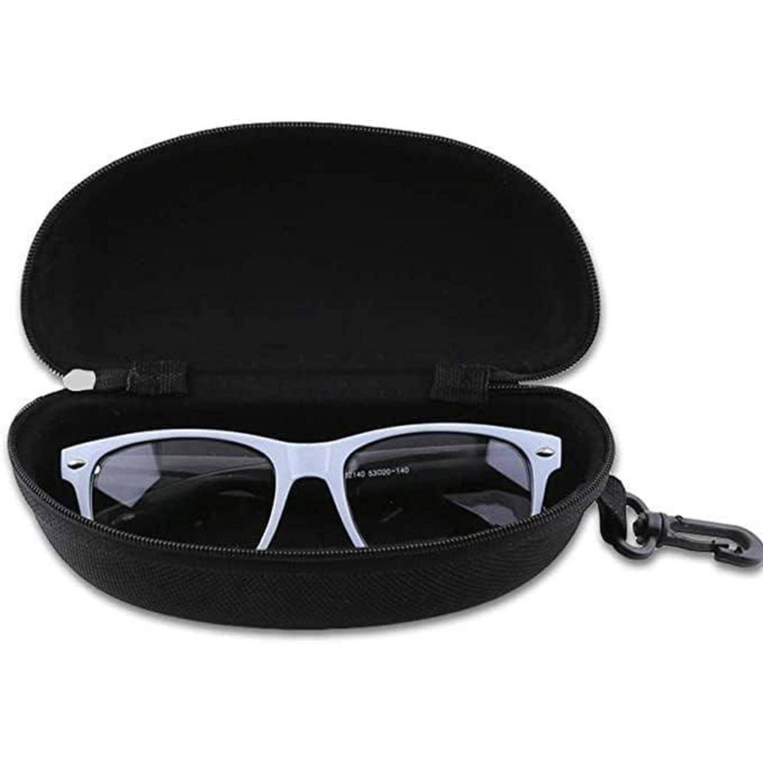 Brillenetui Reißverschluss Karabinerhaken Kunststoff Black black black