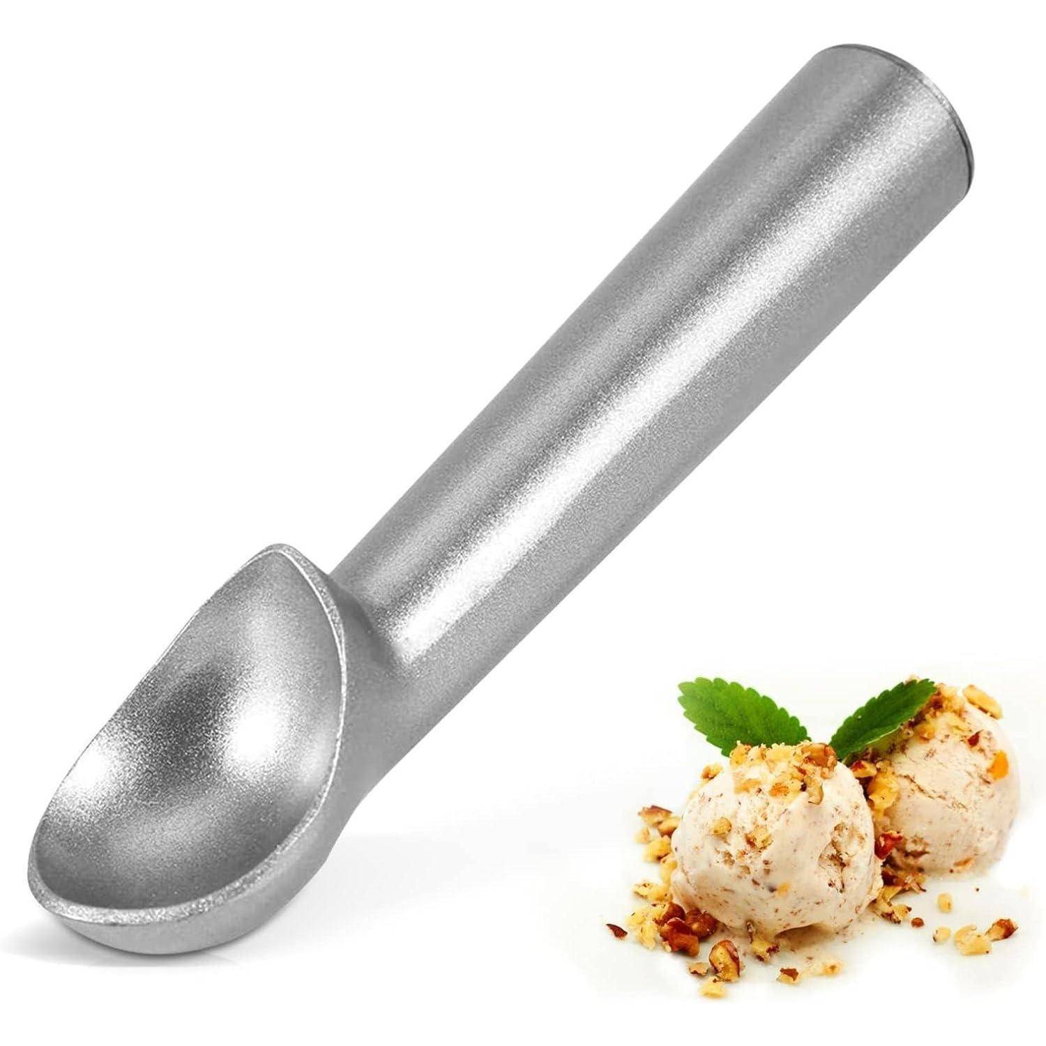 Eisportionierer aus Aluminium Antihaft-Eislöffel 18 cm x 4 cm Silber