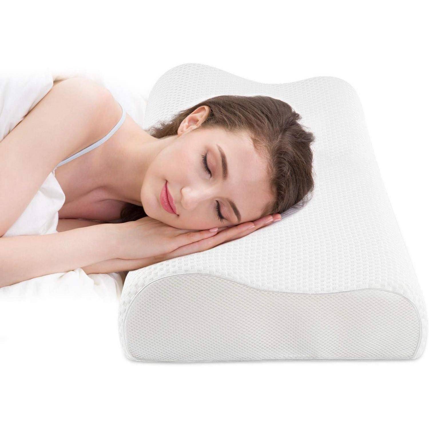 Memory Foam Nackenstützkissen Sandwich Kissen 60x35x9/11cm