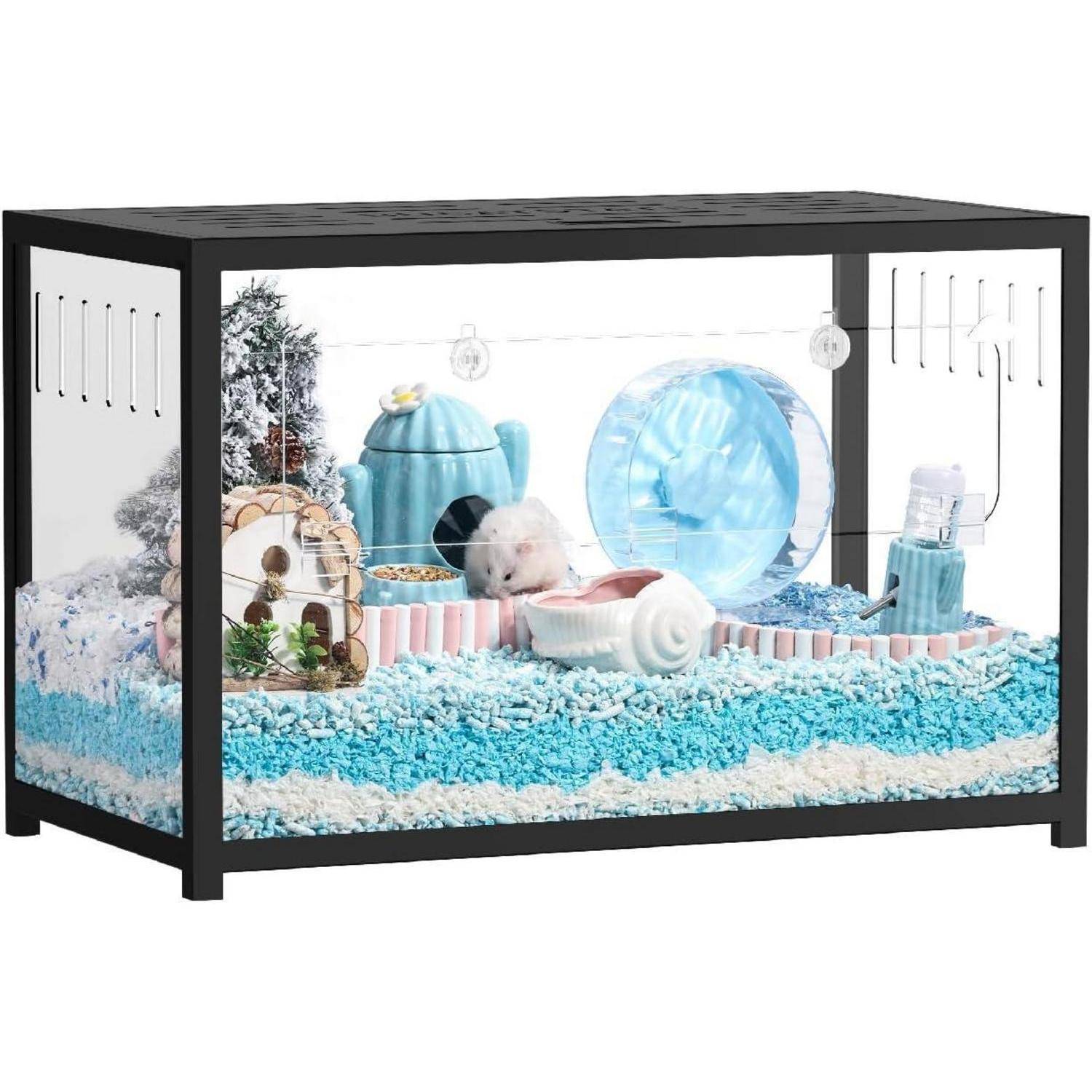 Hamsterkäfig Metall 31.4x17.6x20in, Kauschutz, stapelbar, tiefes