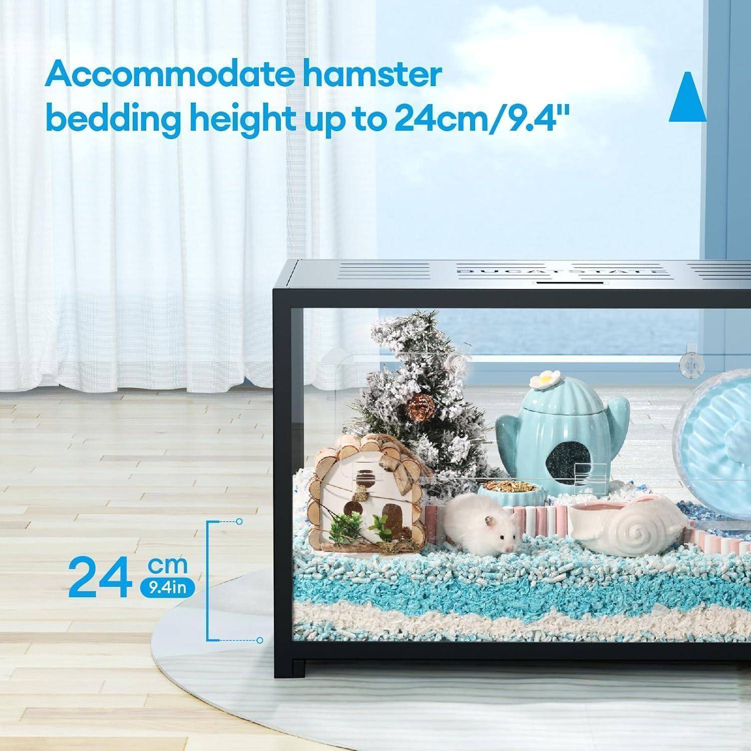 Hamsterkäfig Metall 31.4x17.6x20in, Kauschutz, stapelbar, tiefes