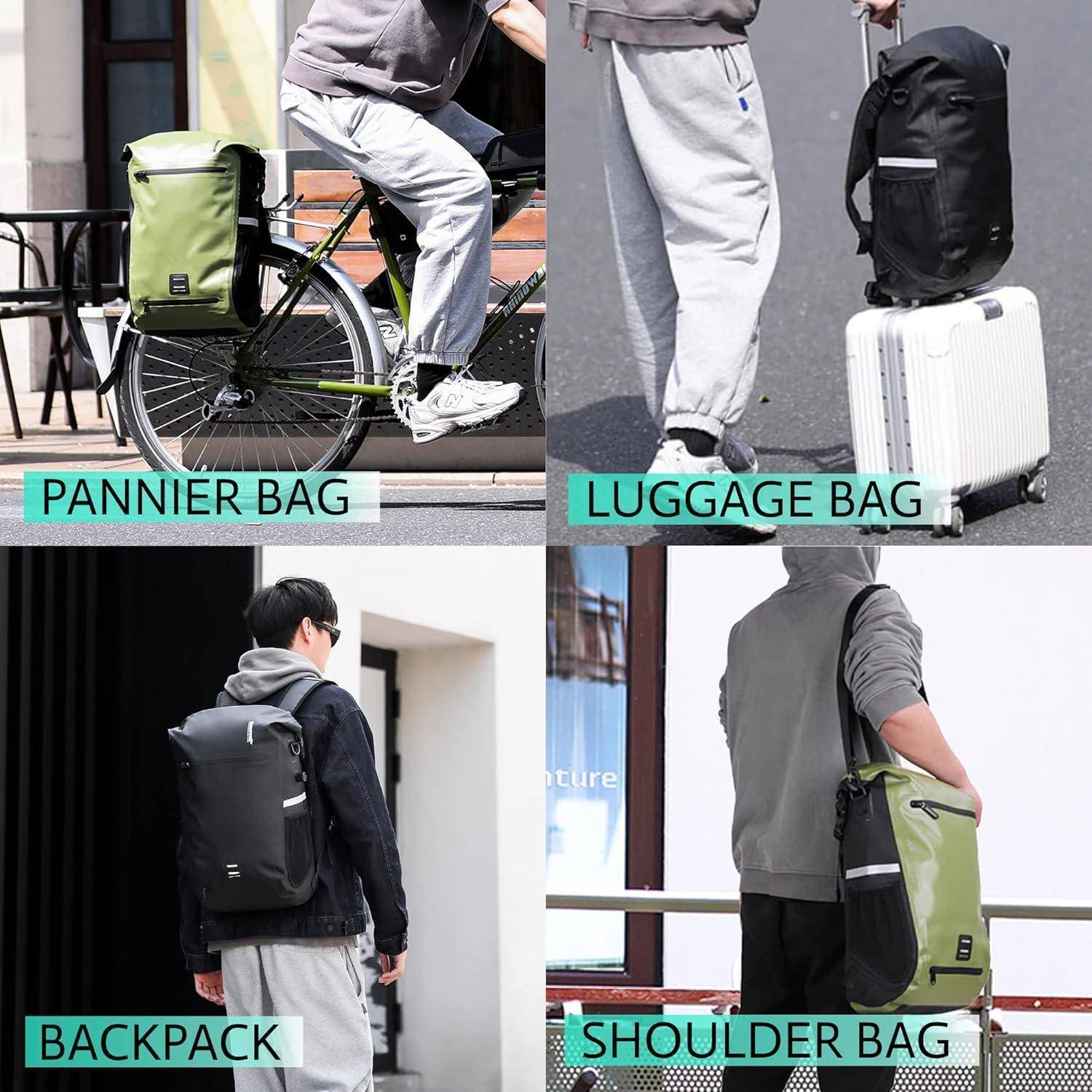 3-in-1 Multifunktional Wasserdichte Fahrradtasche Gepäckträger 22-25L