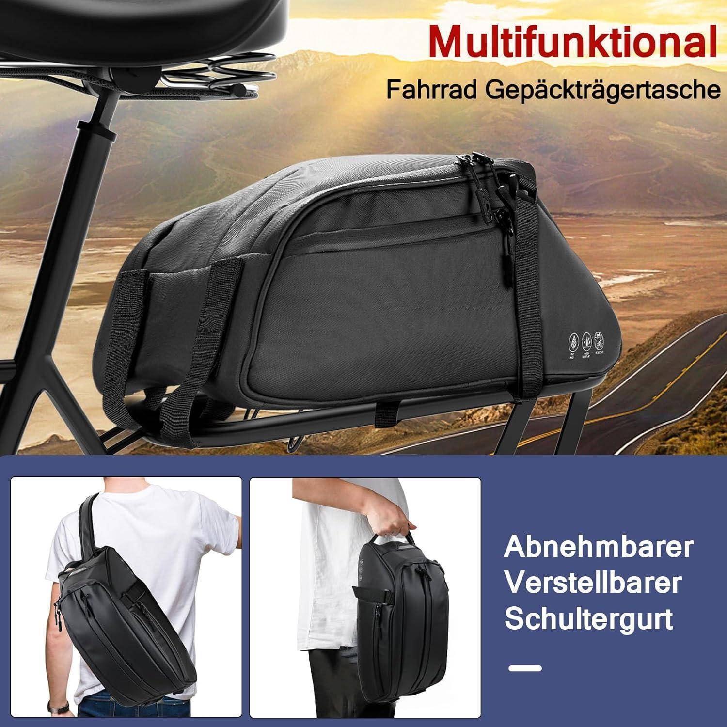 Fahrrad Gepäckträgertasche 8L Wasserdicht Reflektierend mit