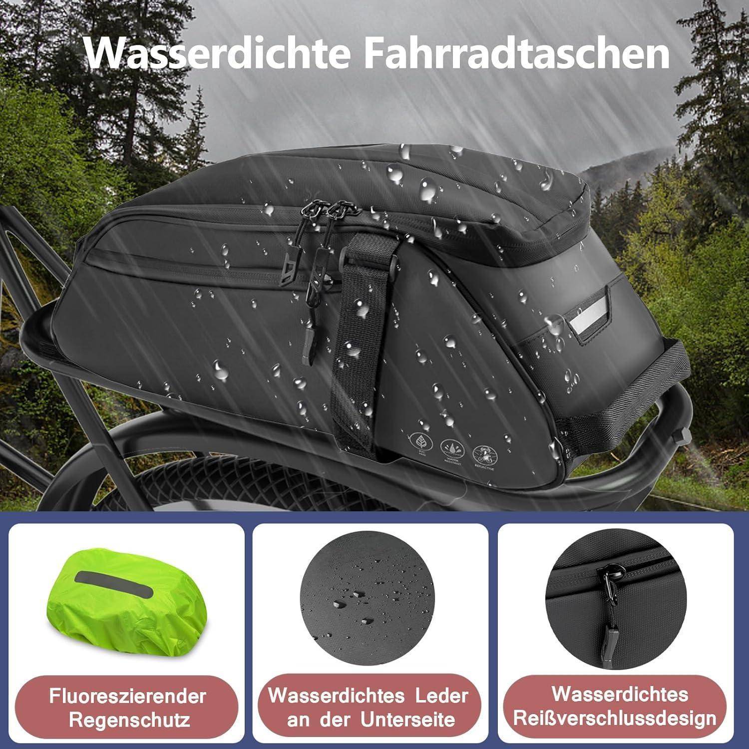 Fahrrad Gepäckträgertasche 8L Wasserdicht Reflektierend mit
