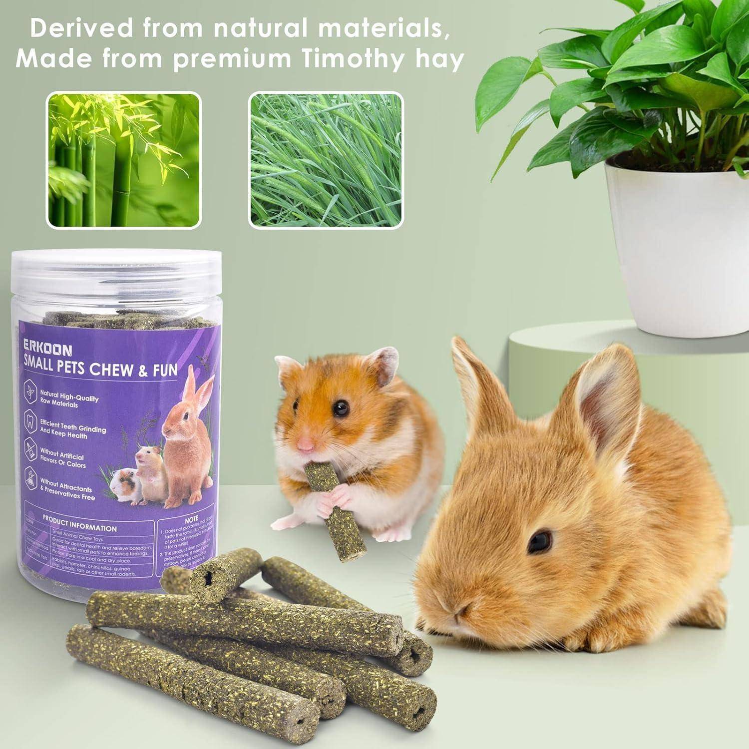 38 Stück Timothy Heu Sticks Kaninchen Meerschweinchen Hamster