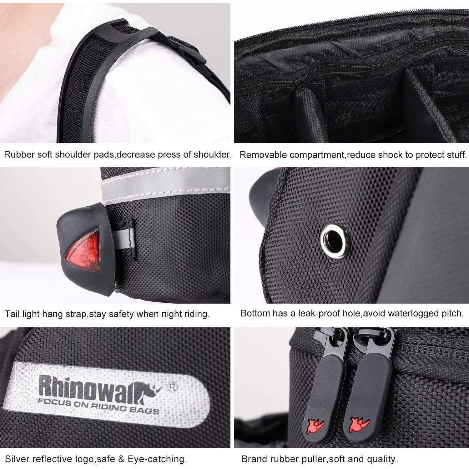 Fahrrad Gepäckträgertasche 12L Rücksitz Tasche Schwarz