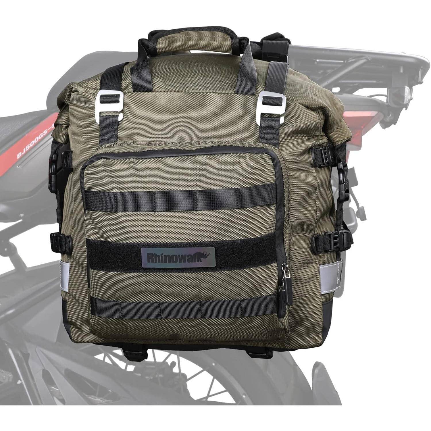Motorrad Satteltasche 20L Wasserdicht Seitentasche Gepäcktasche Grün