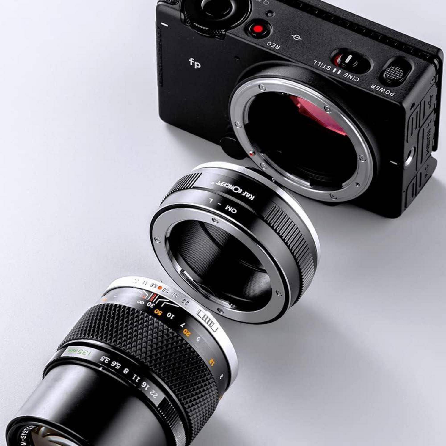 Objektivadapter OM-L für Olympus OM SLR auf L-Mount Kamera