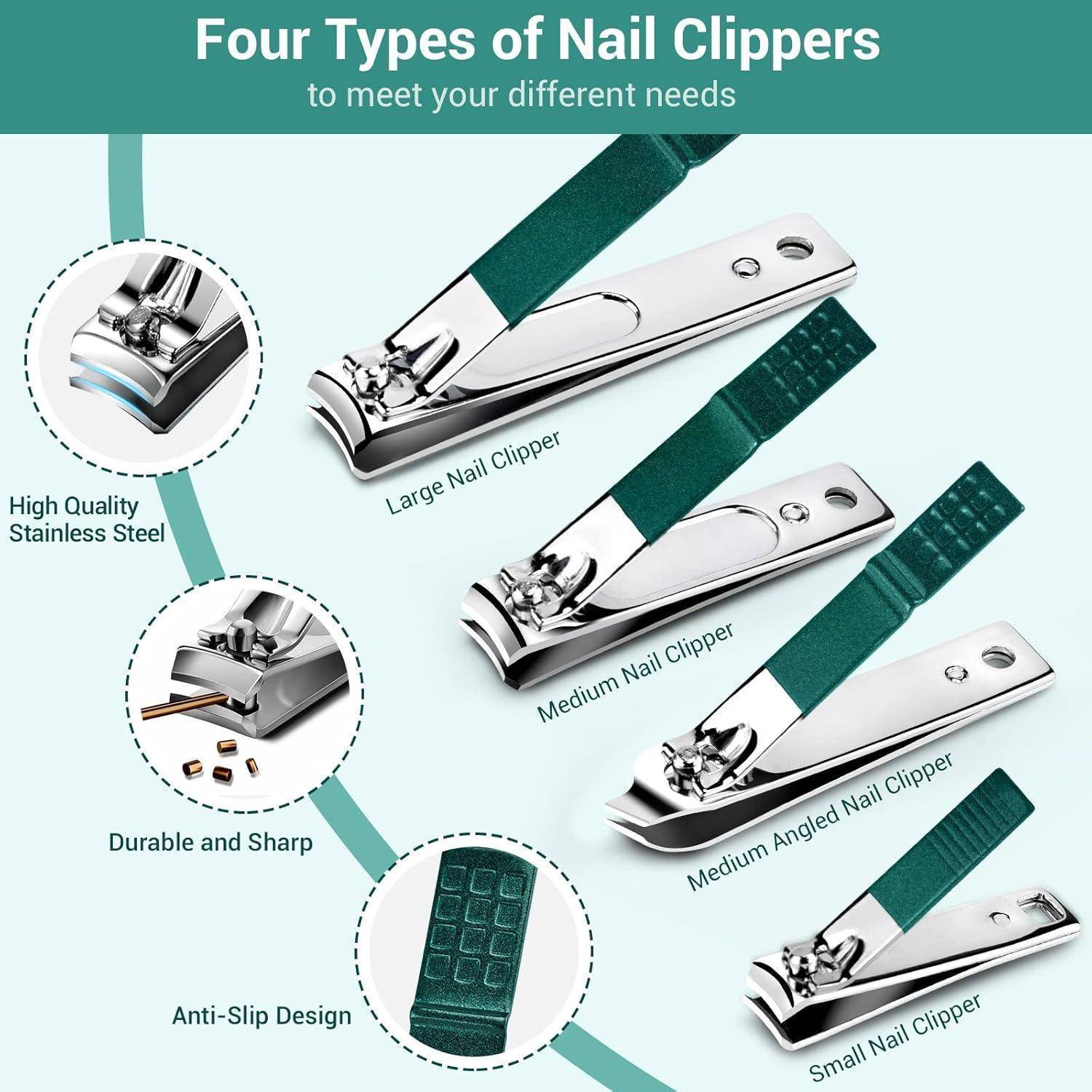 Maniküre Set 12-Teiliges Nagelpflegeset Nageletui für Reise