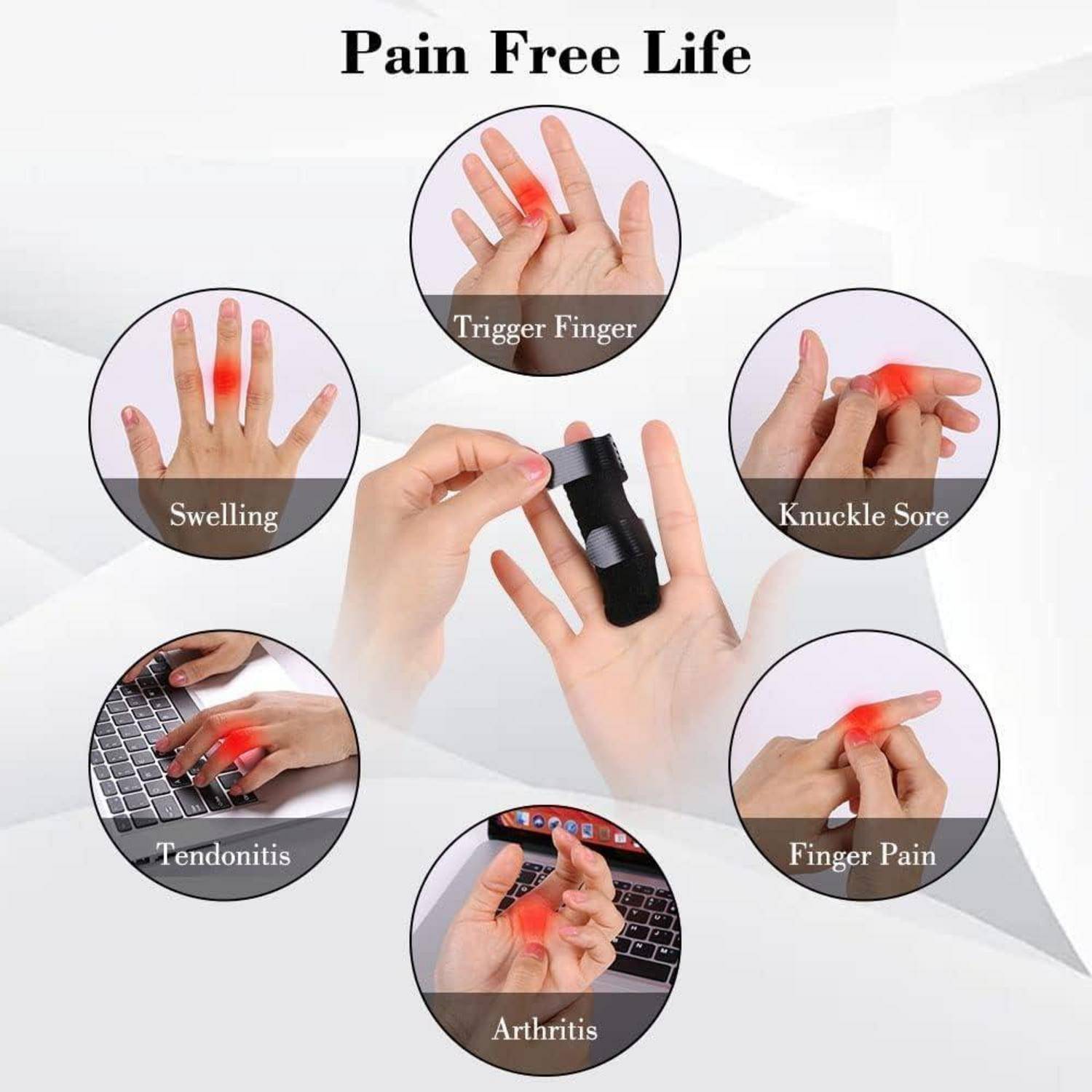 Fingerschiene 2 Stück Finger Stabilisator Schwarz Arthritis Tendinitis
