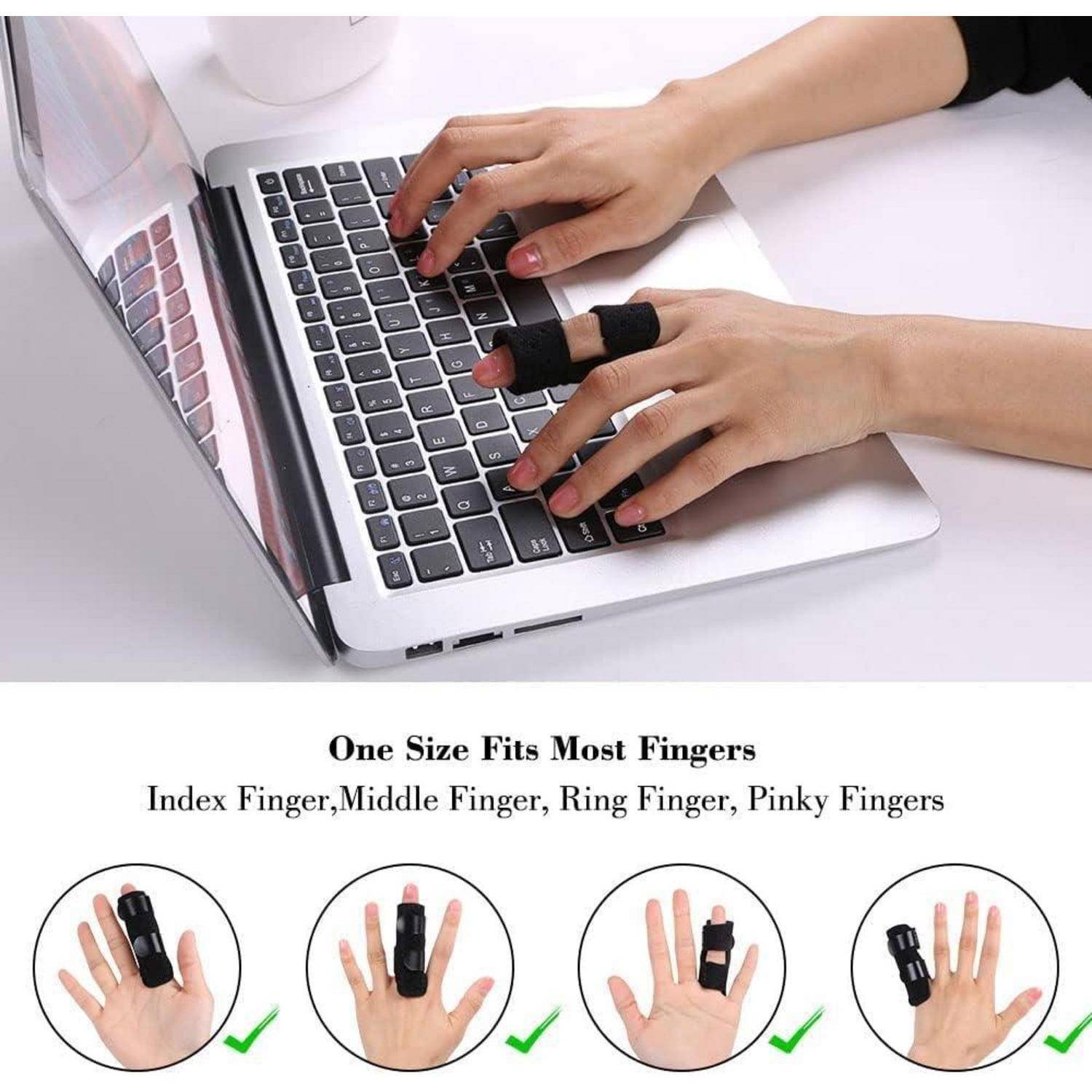 Fingerschiene 2 Stück Finger Stabilisator Schwarz Arthritis Tendinitis
