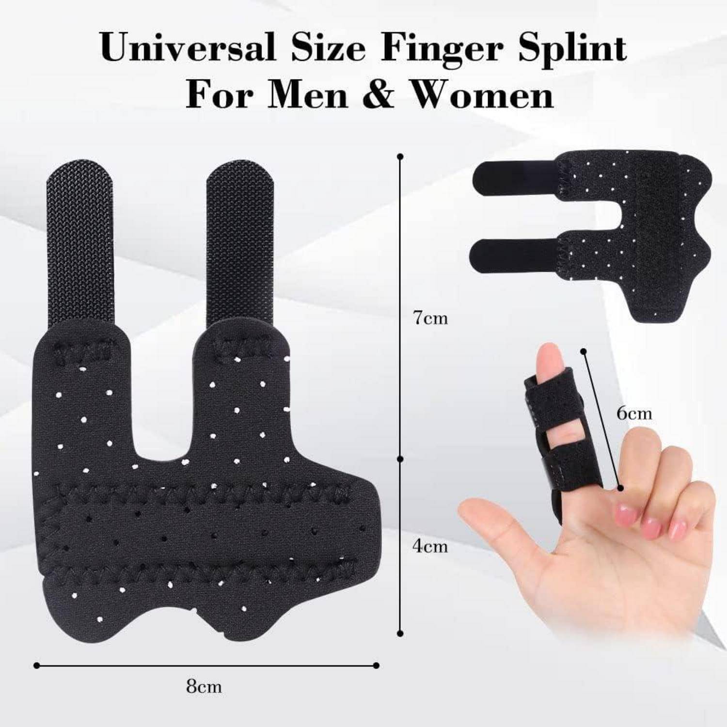Fingerschiene 2 Stück Finger Stabilisator Schwarz Arthritis Tendinitis