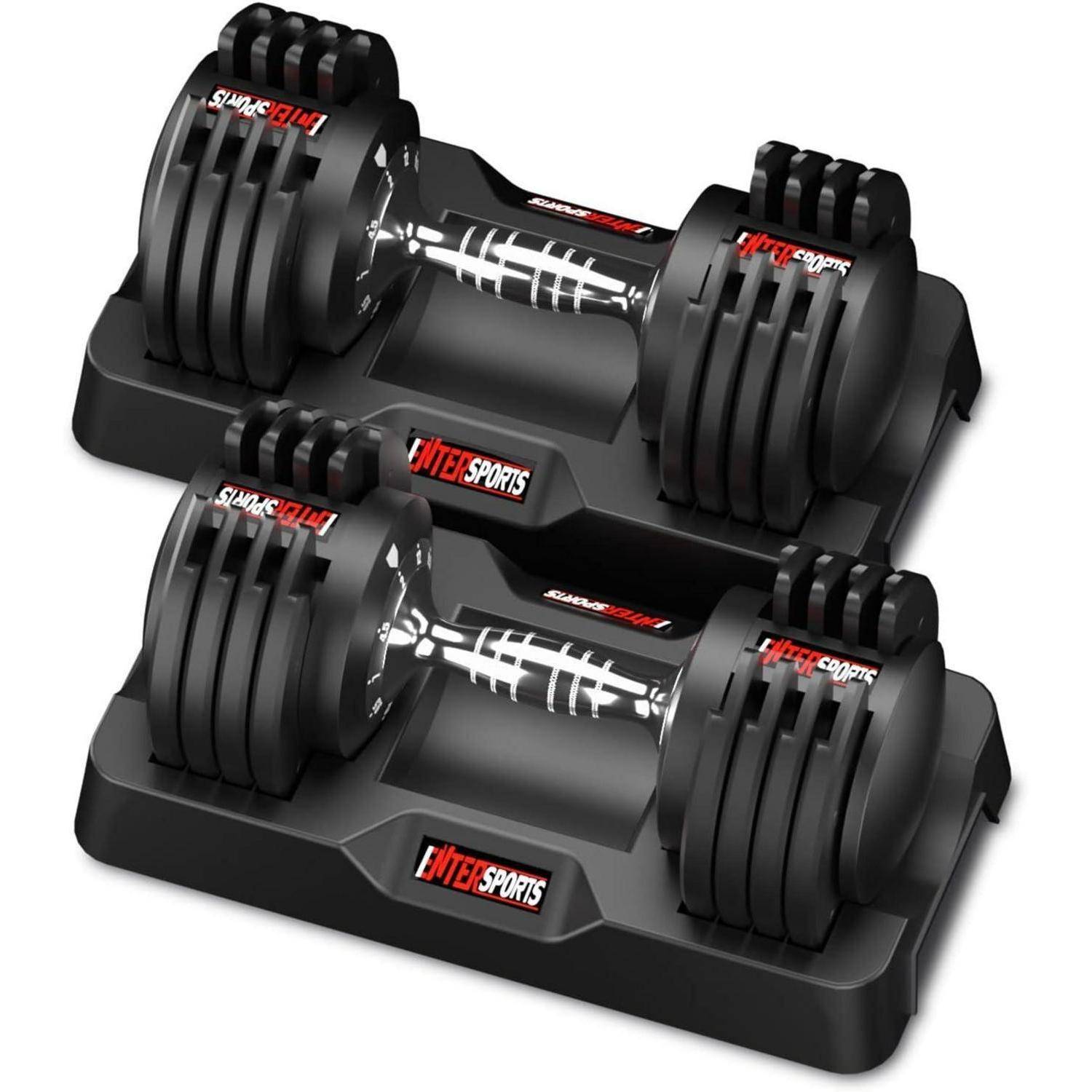 Verstellbare Hanteln 12kg/18kg 5 Gewichtsstufen rutschfester Griff