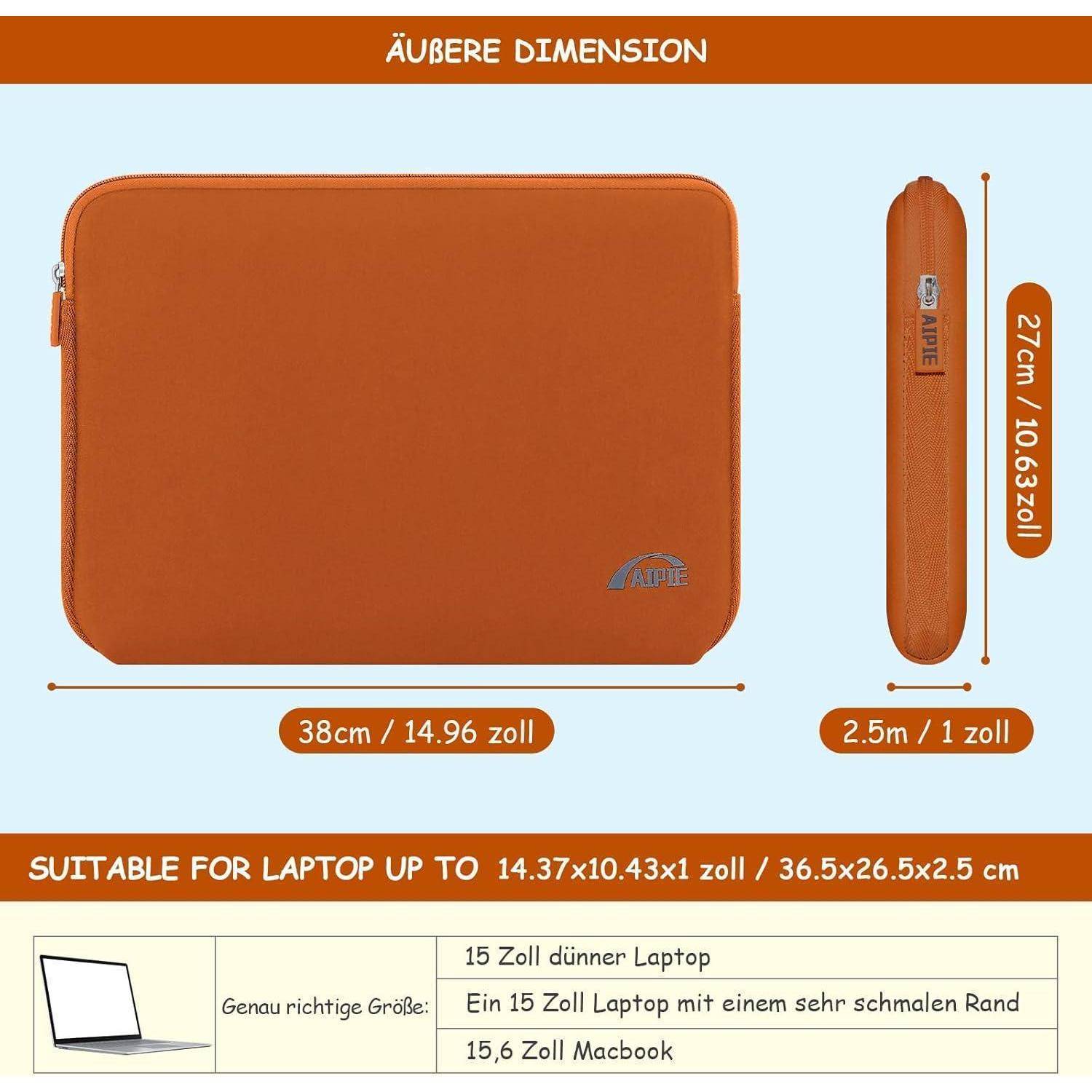 Laptoptasche 15 15.6 Zoll Stoßfest 35.5x25x2 cm Business Schutzhülle