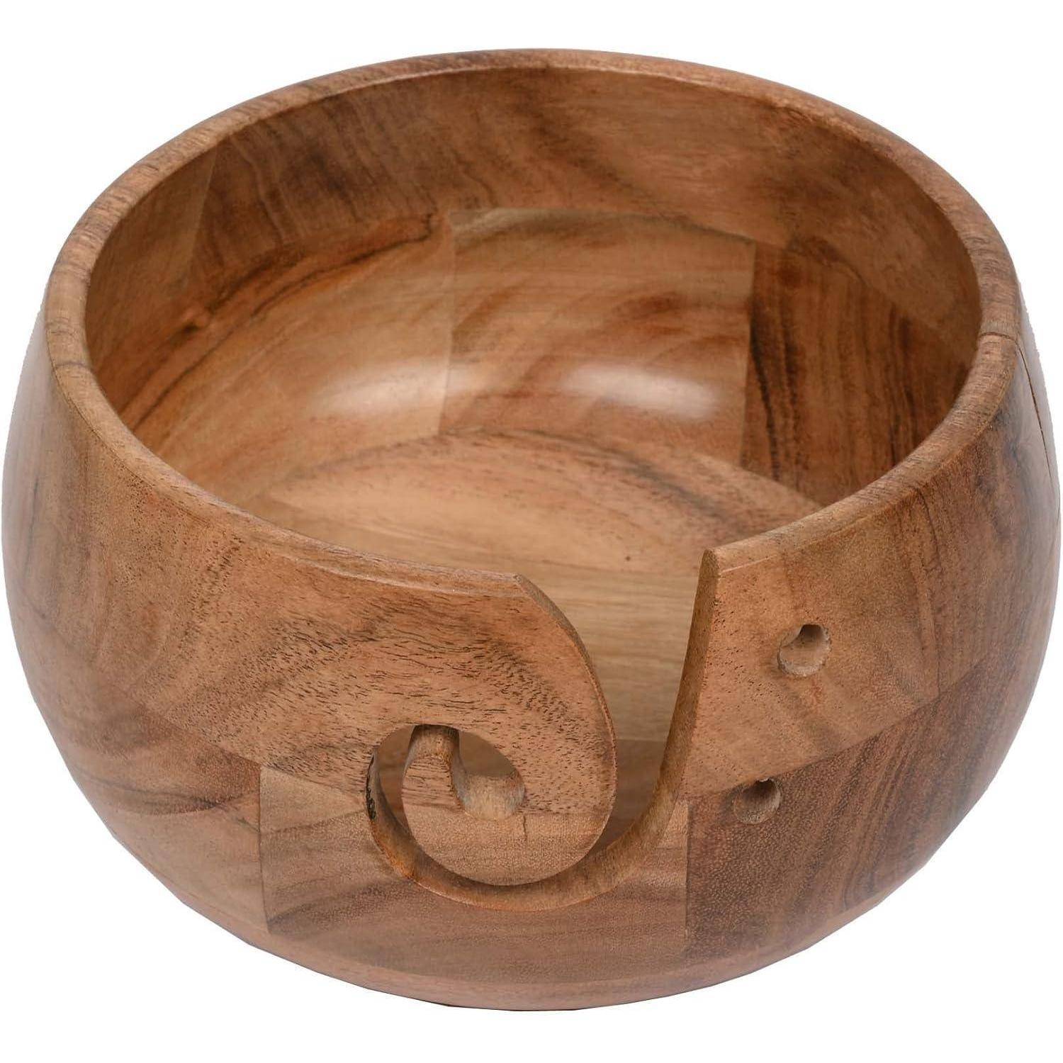 Schalenhalter aus Akazienholz handgefertigt 17,78 x 17,78 x 10,16 cm