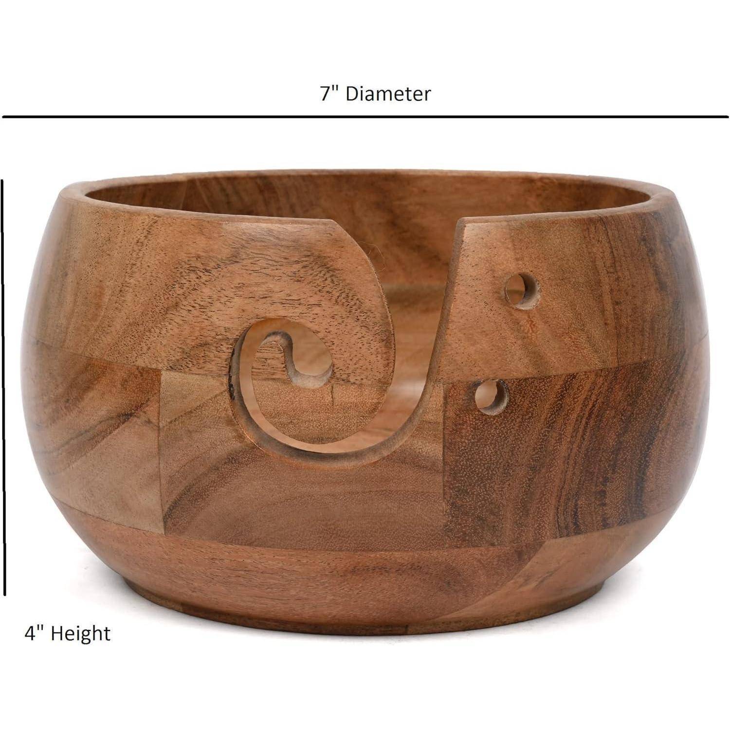 Schalenhalter aus Akazienholz handgefertigt 17,78 x 17,78 x 10,16 cm