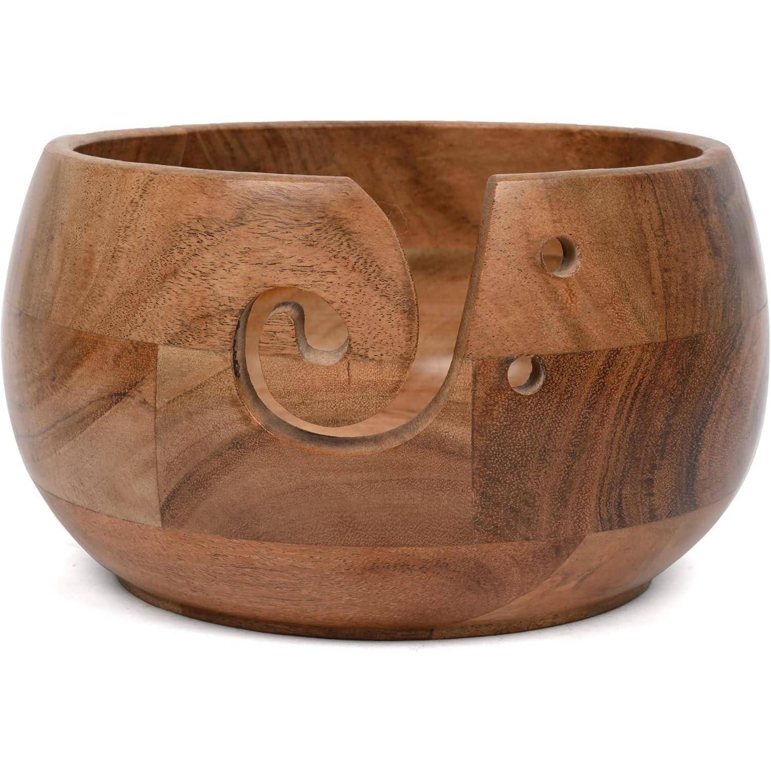 Schalenhalter aus Akazienholz handgefertigt 17,78 x 17,78 x 10,16 cm