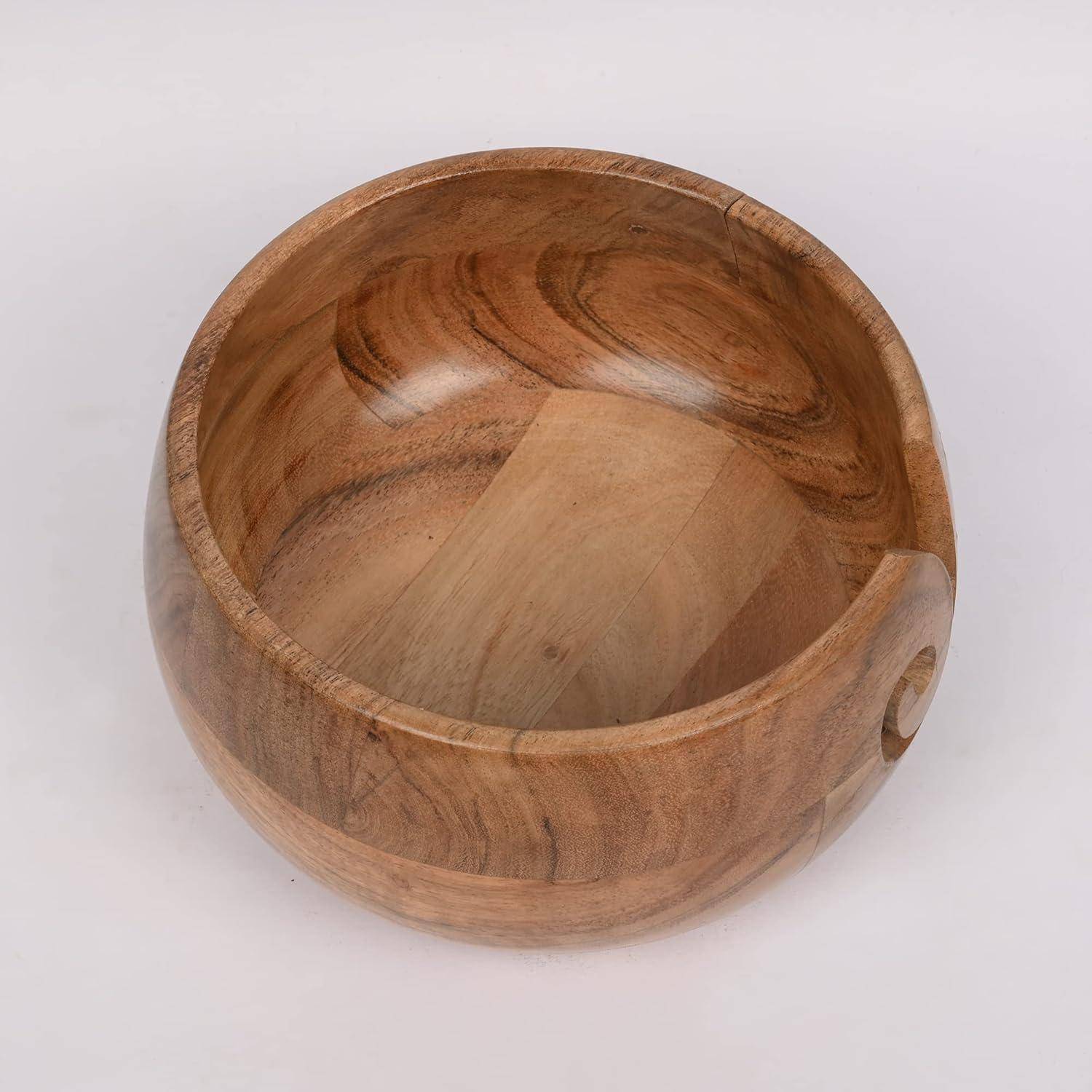 Schalenhalter aus Akazienholz handgefertigt 17,78 x 17,78 x 10,16 cm